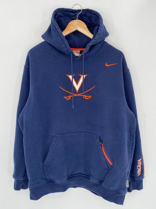 00’ NIKE VIRGINIA Size L Vintage Hoodie Sweat-Shirt / 5406