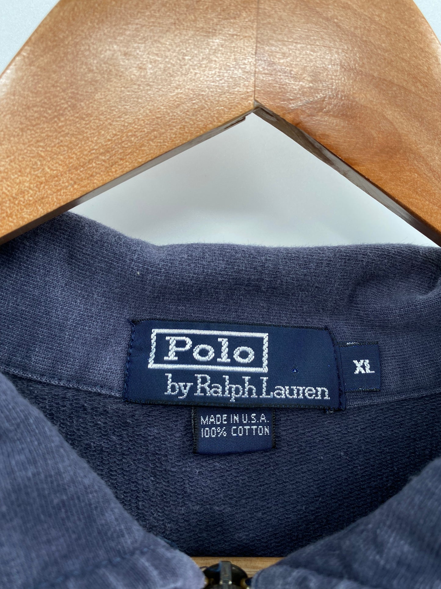 90’s POLO RALPH LAUREN Made in USA Size XL Vintage Half Zip Sweat-shirt / K2432