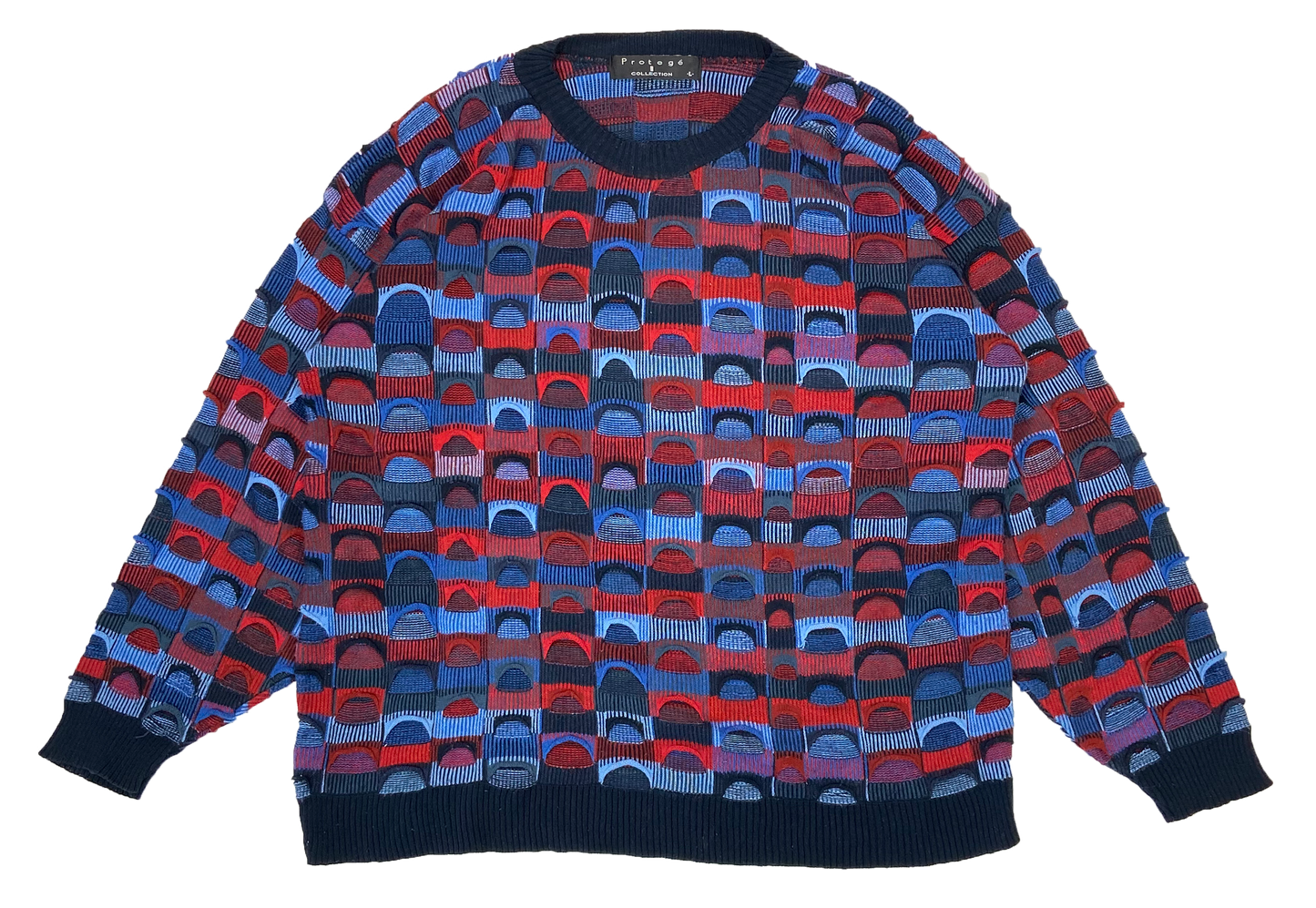 Vintage 3D Coogi-Style Made in USA Knit Sweater / 2525