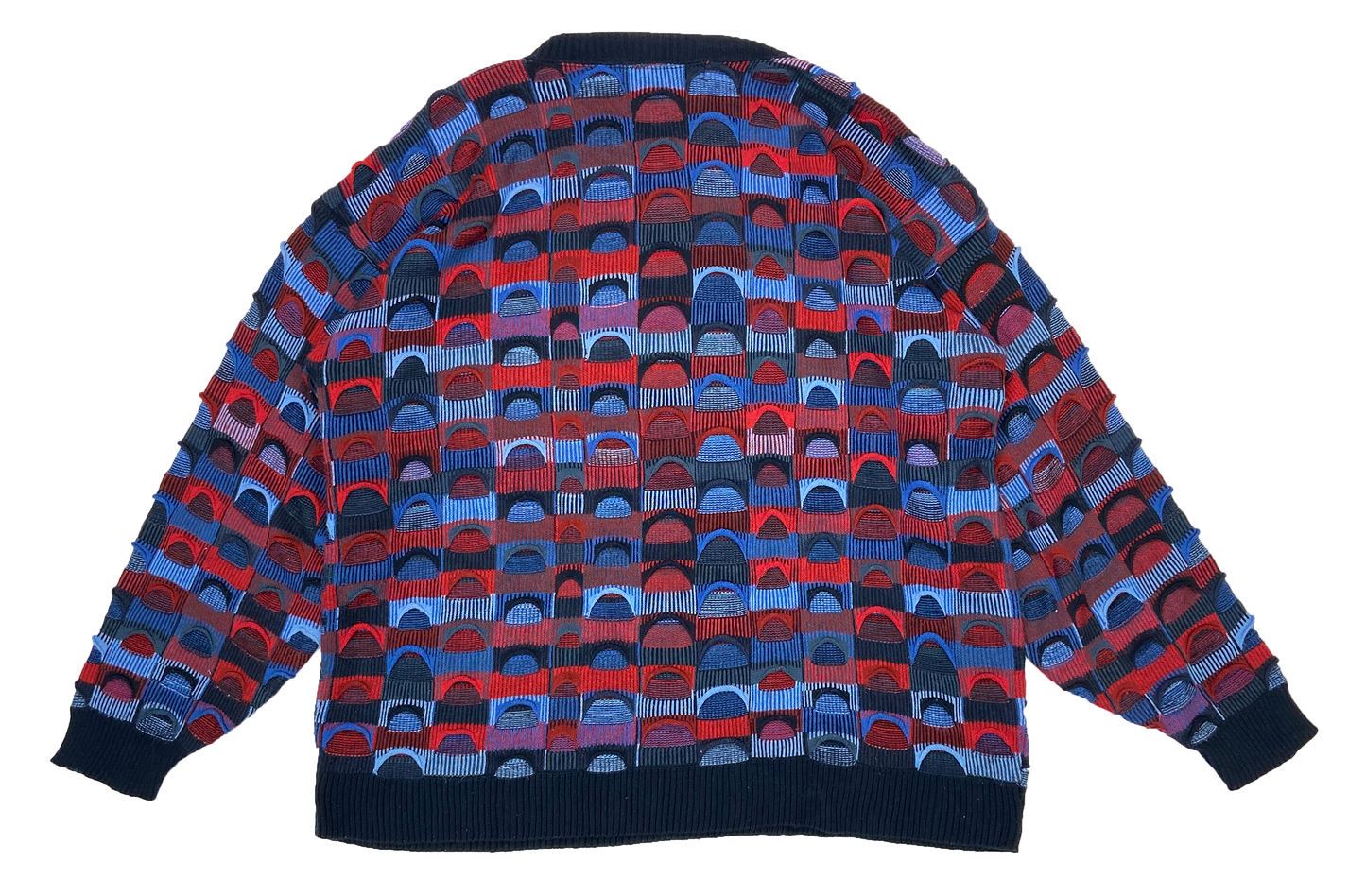 Vintage 3D Coogi-Style Made in USA Knit Sweater / 2525