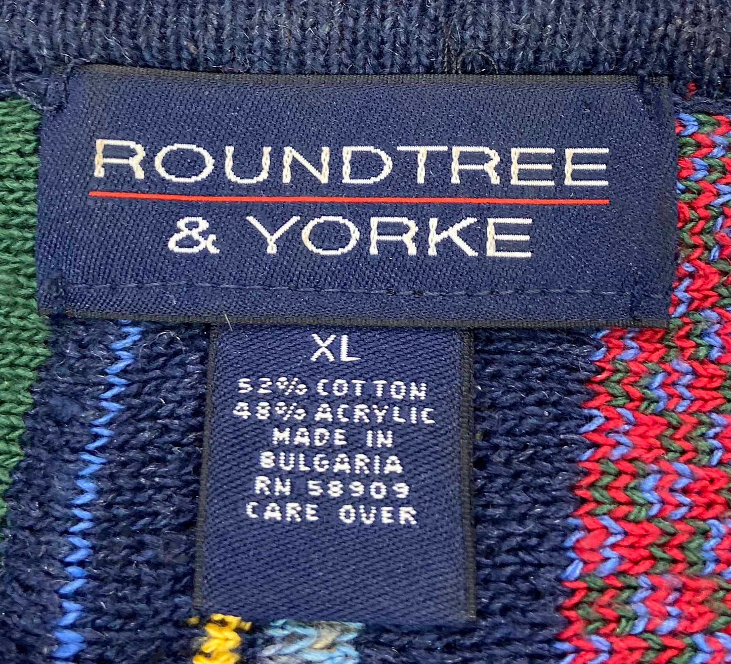 Vintage 3D Coogi-Style Knit Sweater / 2526