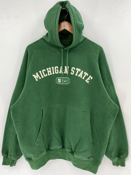 00's NIKE MICHIGAN STATE Size M Vintage Hoodie Sweat-Shirt / K3391