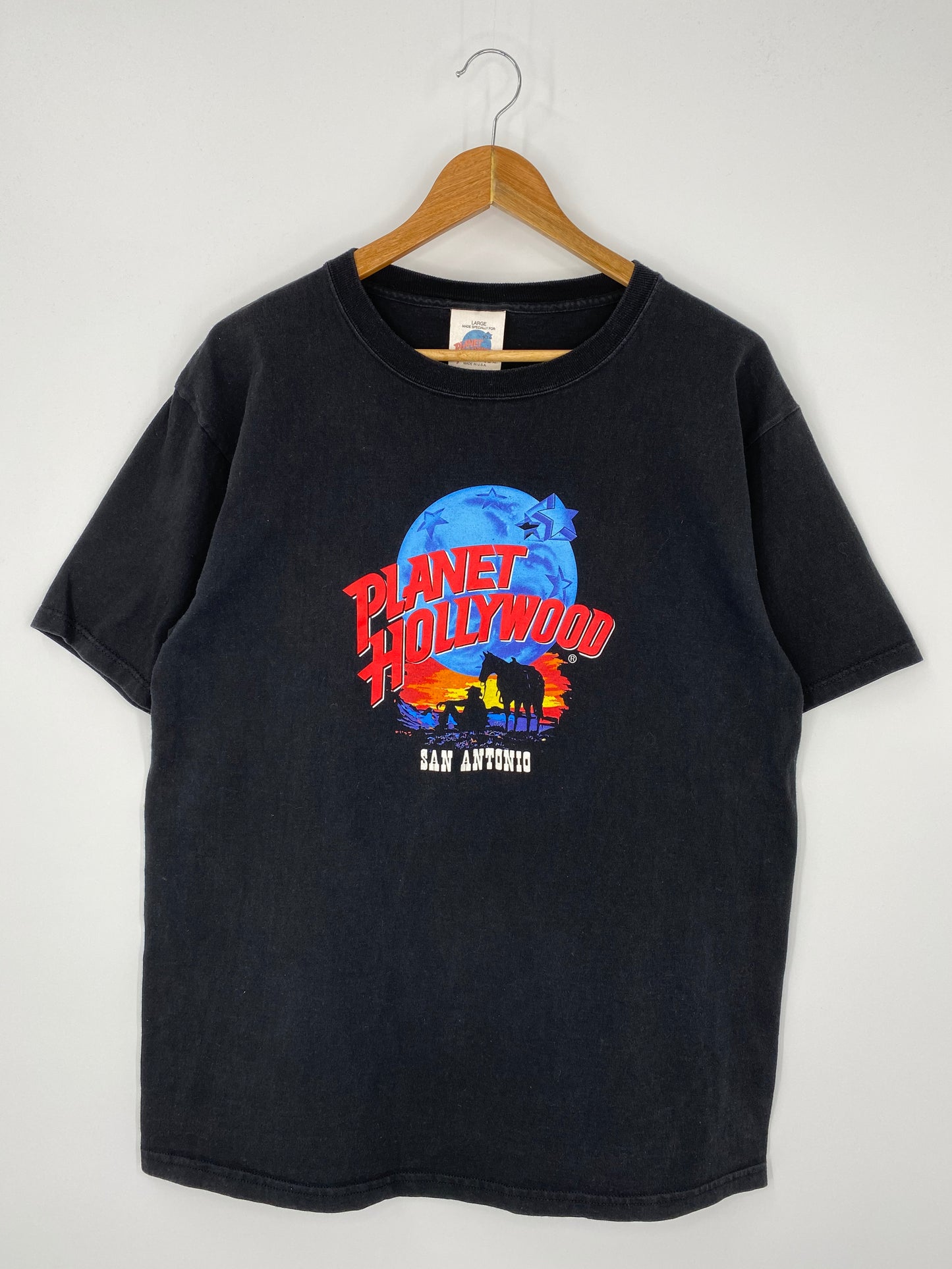 1991 PLANET HOLLYWOOD Made in USA Size L Vintage T-shirt  / 8138