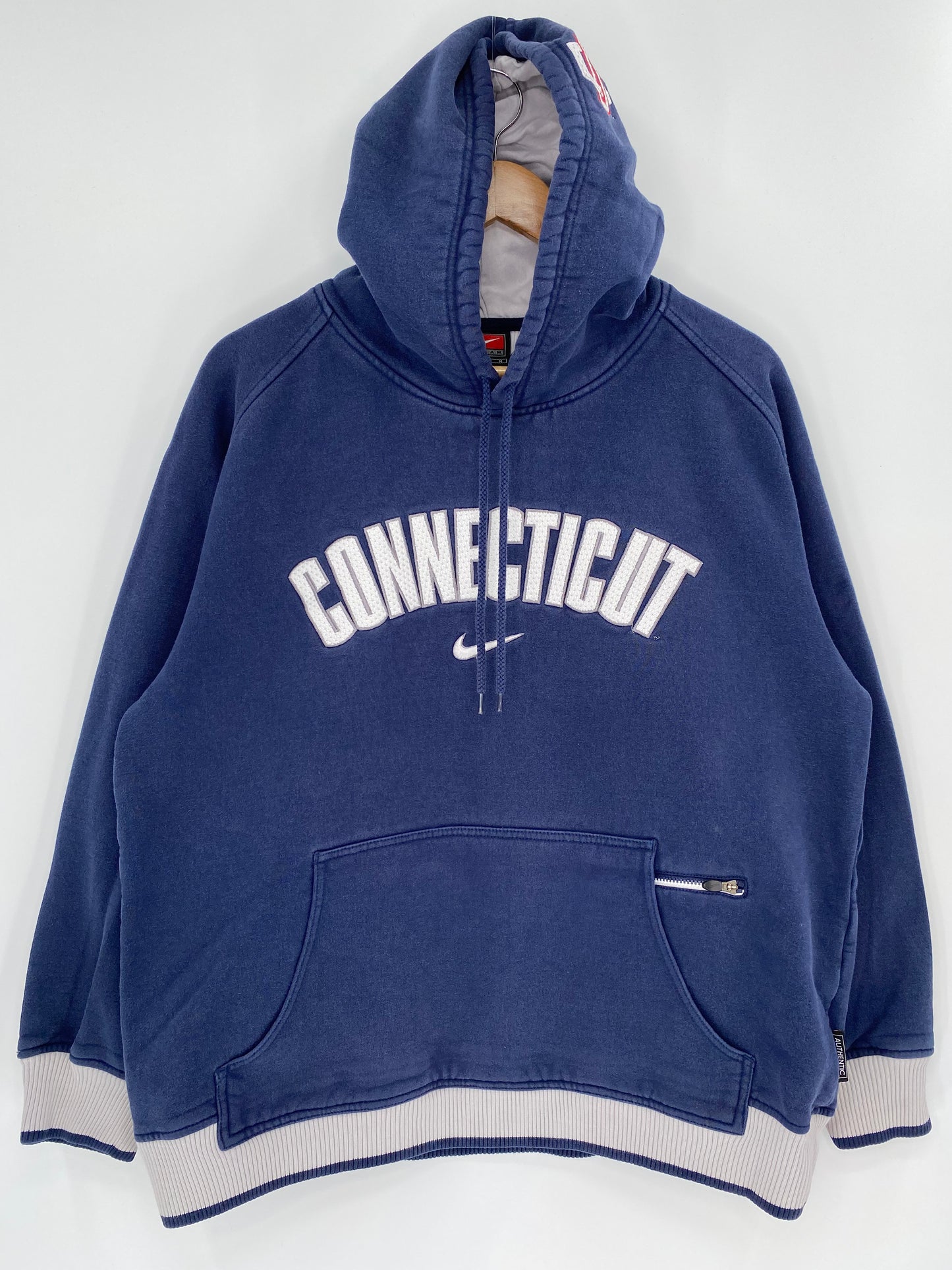 00’ NIKE CONNECTICUT Size M Vintage Hoodie Sweat shirt / K121