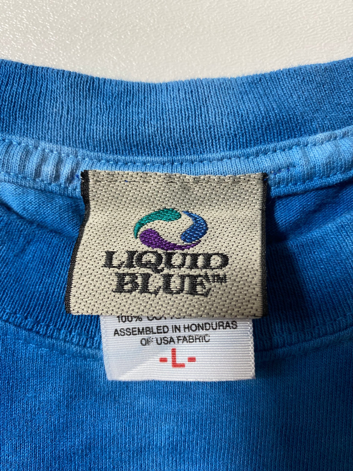 Vintage Liquid Blue BOEING C-17 GLOBEMASTER III Size L T-Shirts / K2389