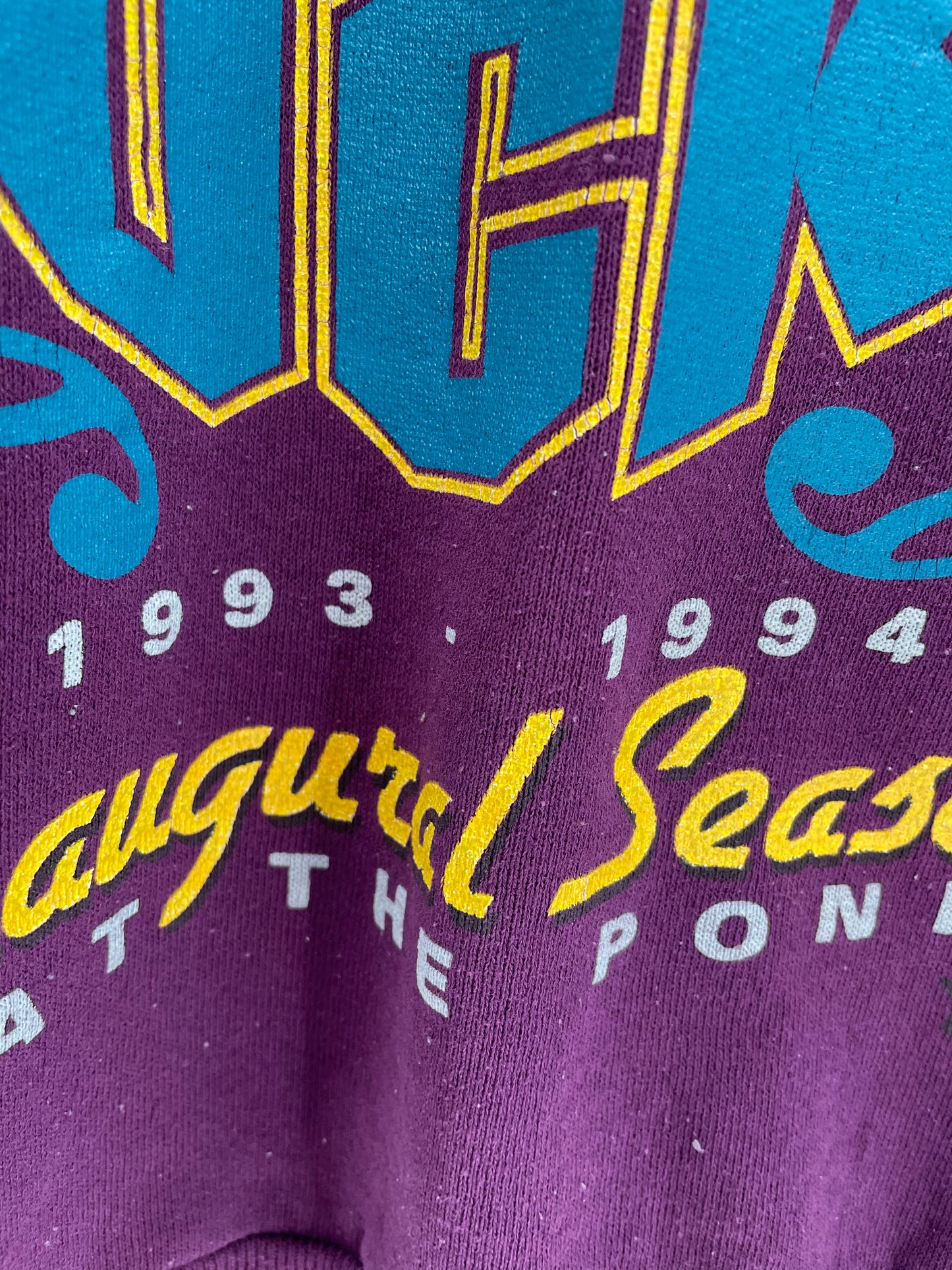 1994 MIGHTY DUCKS Size No Tag (Approx.L) Vintage NHL Sweat-shirt / K1440