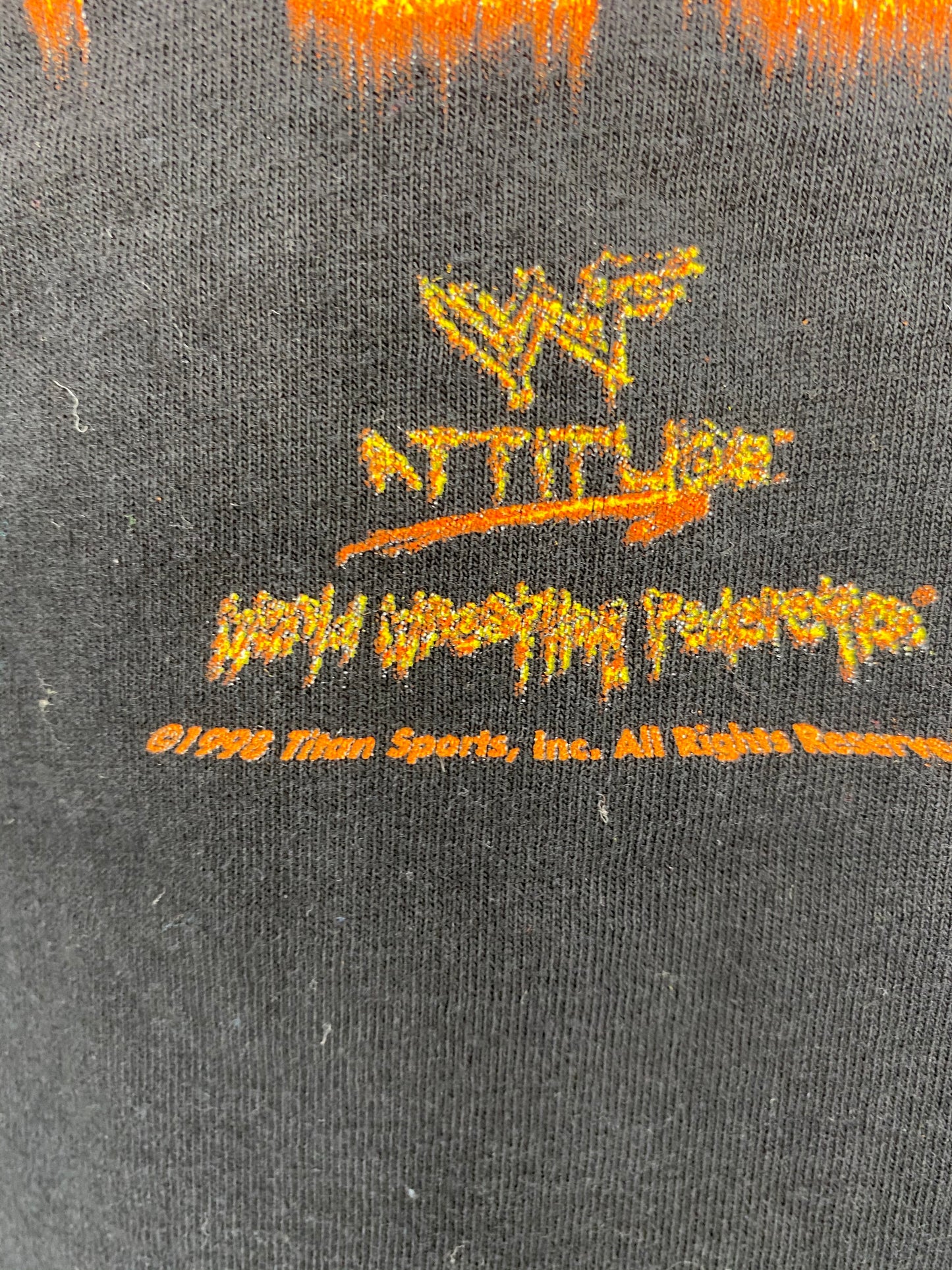 1998 THE UNDERTAKER Size No Tag (Approx. XL) Vintage WCW T-shirt / 8462