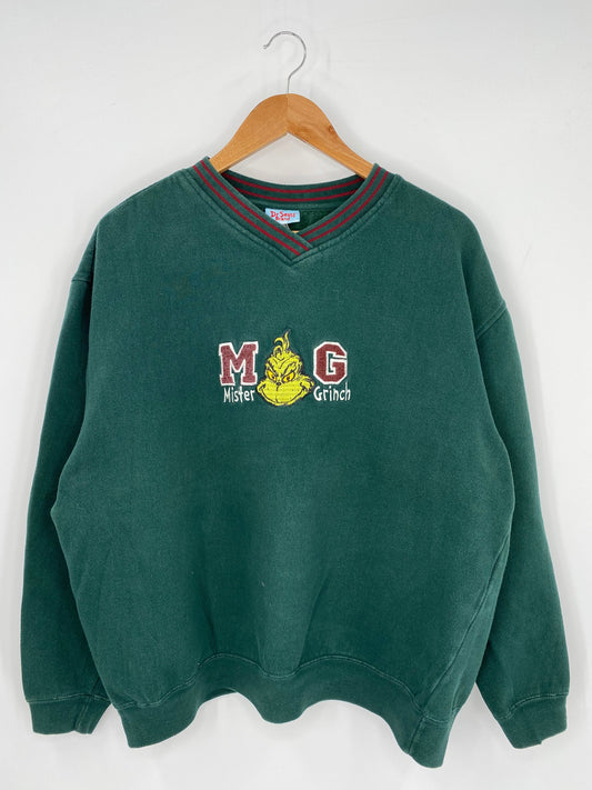 00’ DR. SEUSS MISTER GRINCH Size No tag (Approx. Size M) Vintage Sweat-shirt / A9980