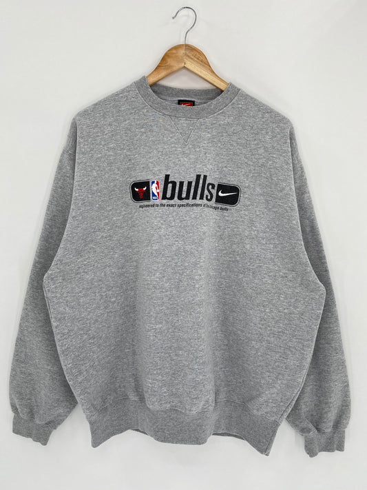 90’s NIKE x NBA CHICAGO BULLS Size L Vintage Sweat-Shirt / 5459