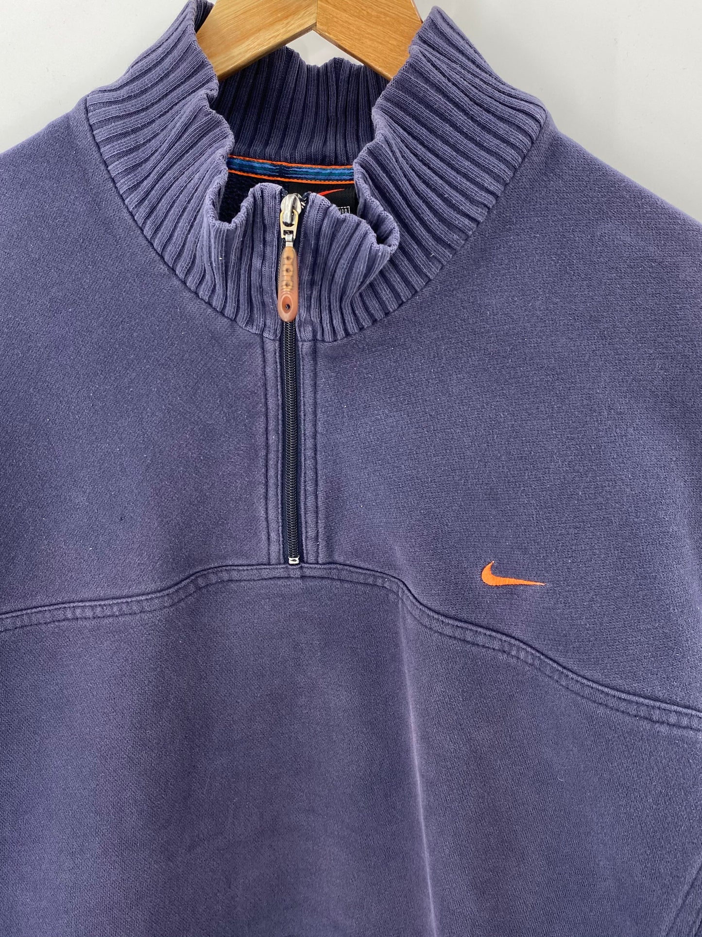 00’ NIKE EURO MINI SWOOSH Size XL Vintage Half-zip Sweat-shirt / K8189