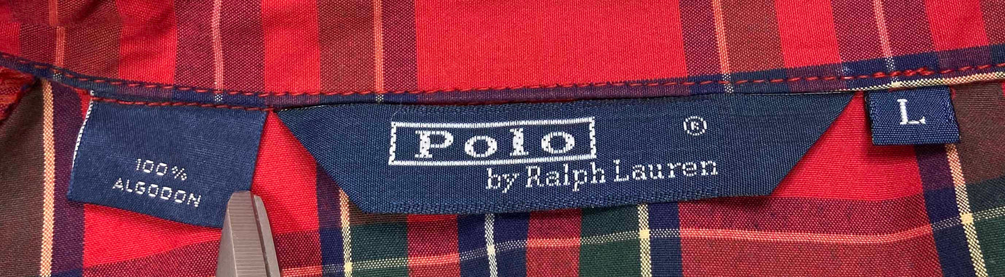 90's POLO RALPH LAUREN Size L Vintage Zip-Up Shirt / A523