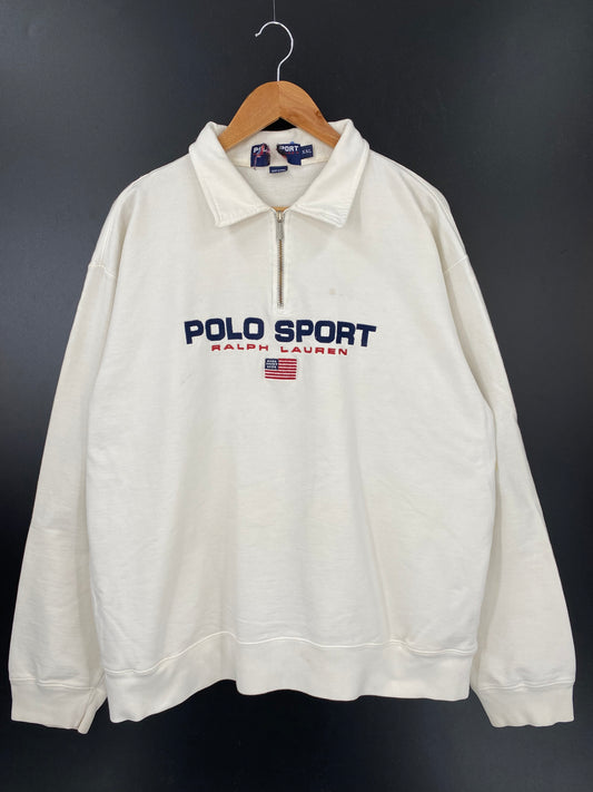 90’s RALPH LAUREN POLO SPORT Size XXL Vintage Half Zip Sweat-shirt / K2437
