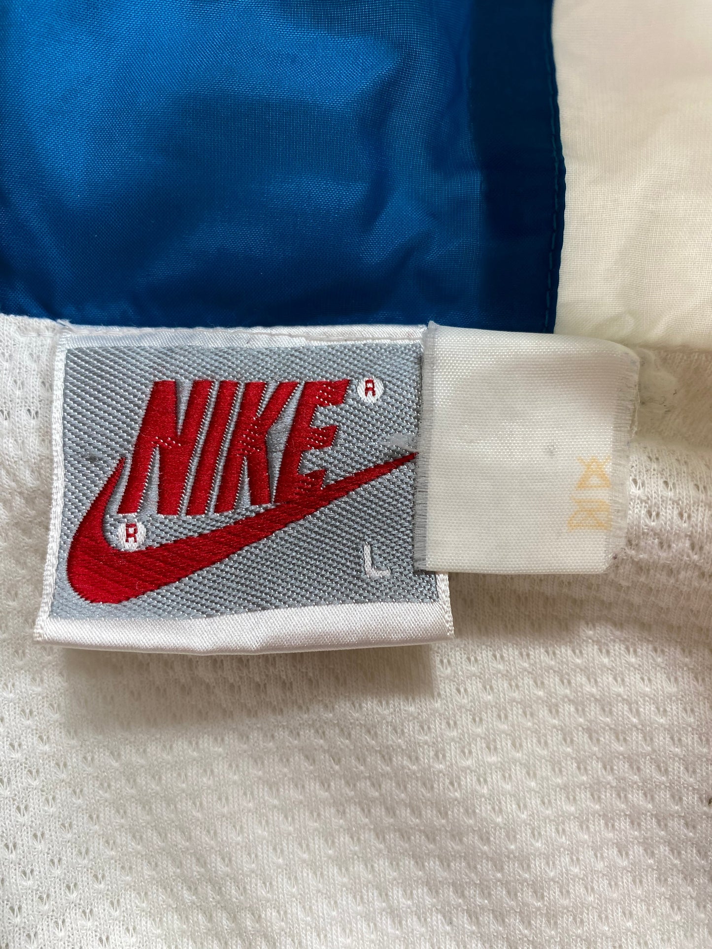 .90’s NIKE Silver Tag Size L Vintage Zip-up Nylon Jacket / A8535