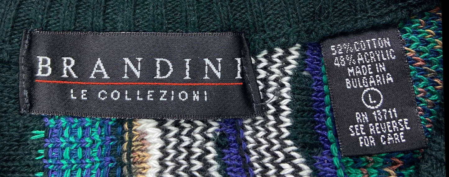 Vintage 3D Coogi-Style Knit Sweater / 2701