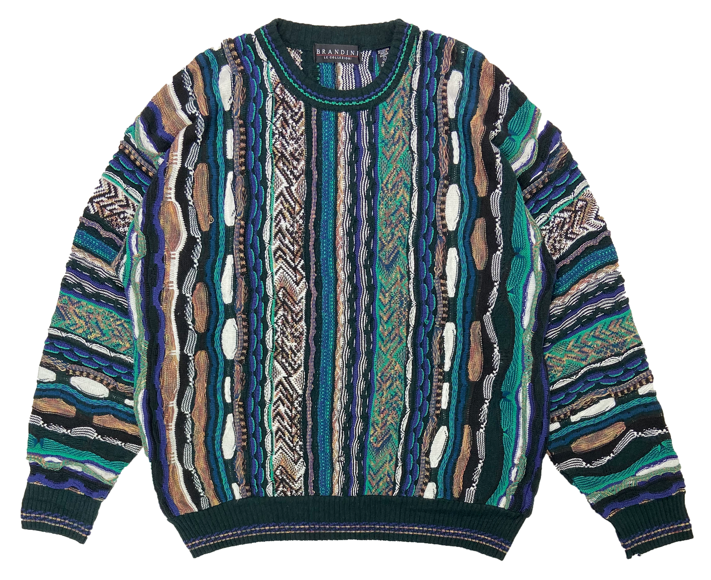 Vintage 3D Coogi-Style Knit Sweater / 2701