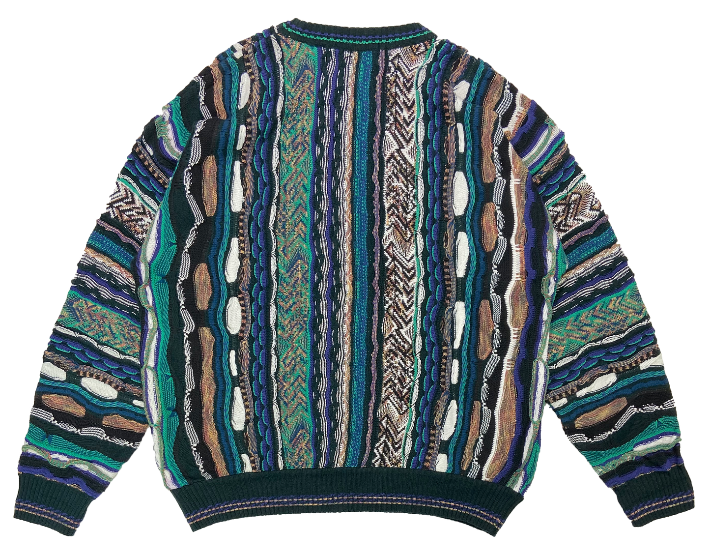Vintage 3D Coogi-Style Knit Sweater / 2701