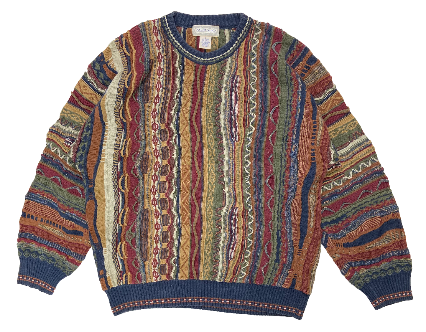 Vintage 3D Coogi-Style Knit Sweater / 2702