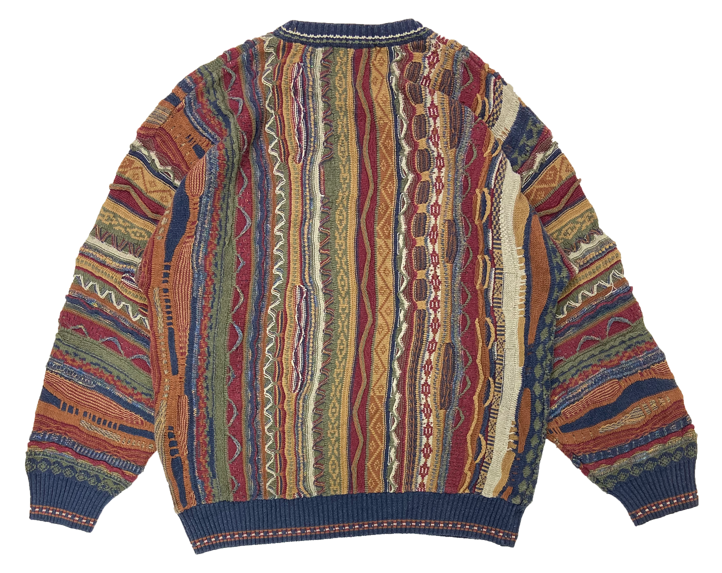 Vintage 3D Coogi-Style Knit Sweater / 2702