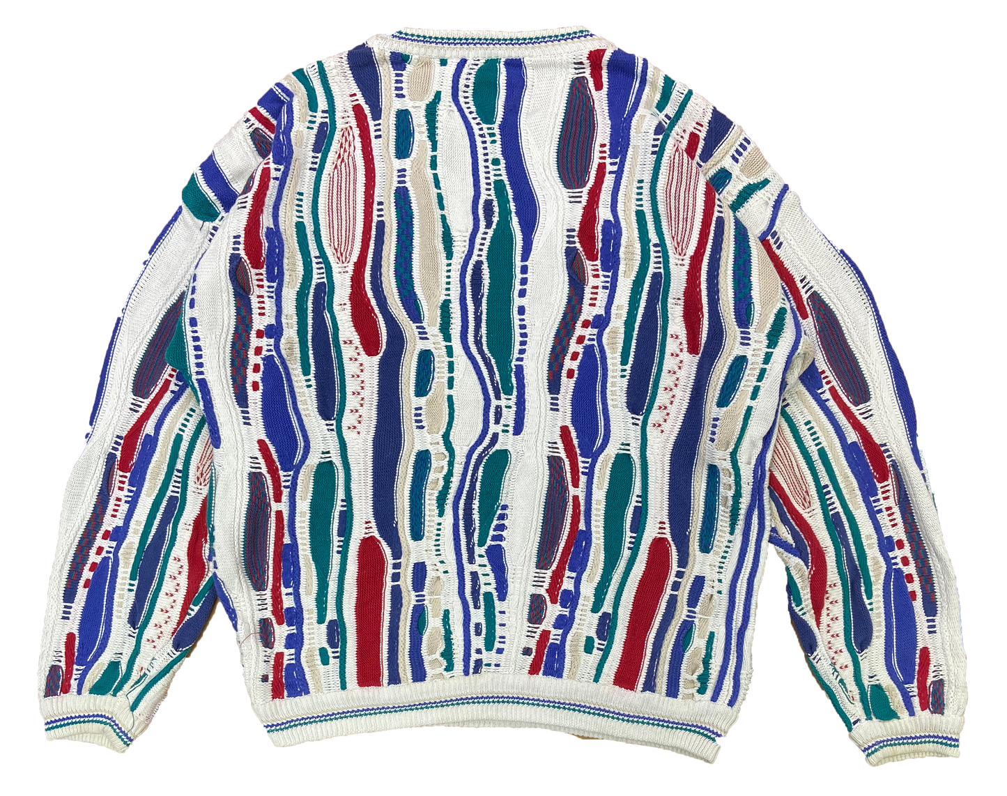 Vintage 3D Coogi-Style Knit Sweater / 2707
