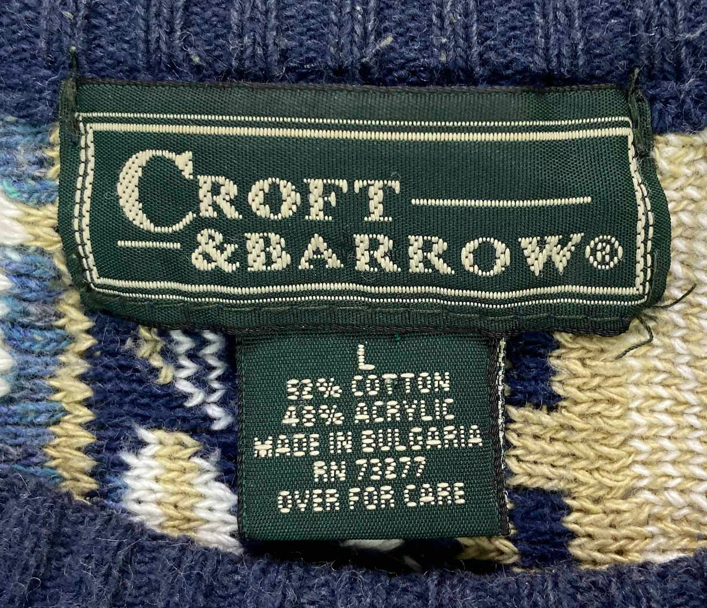 Vintage 3D Coogi-Style Knit Sweater / 2708