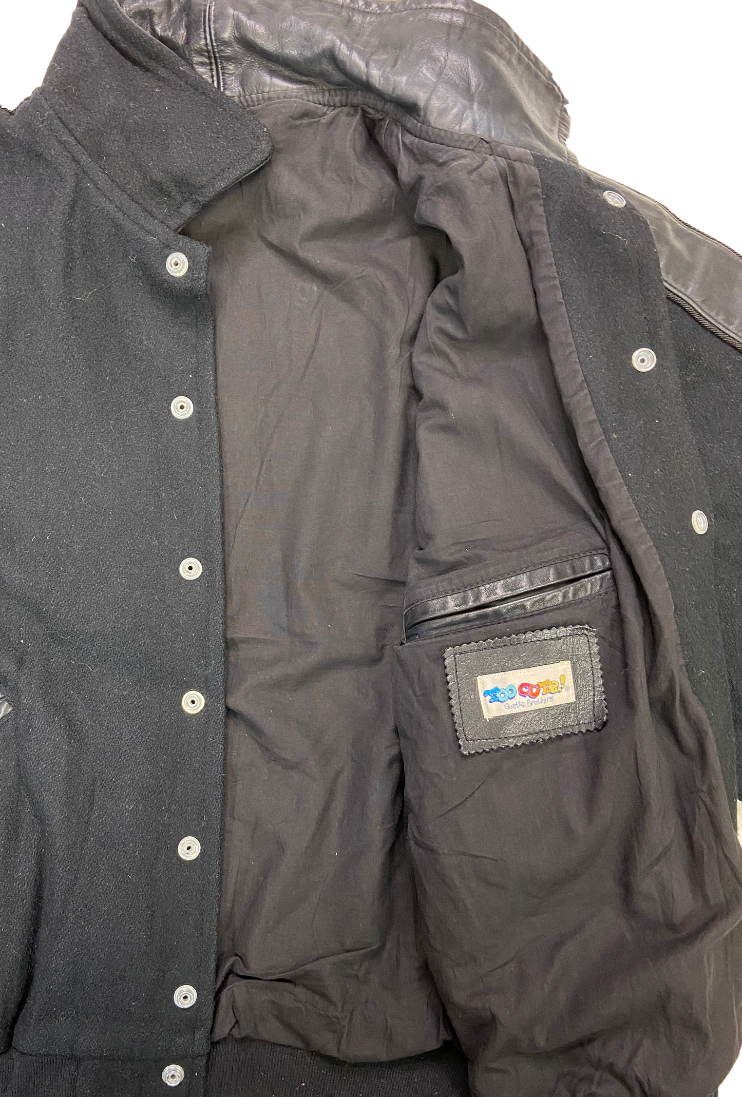 90's Vintage Disney Leather / Wool Made in USA Jacket / 2709