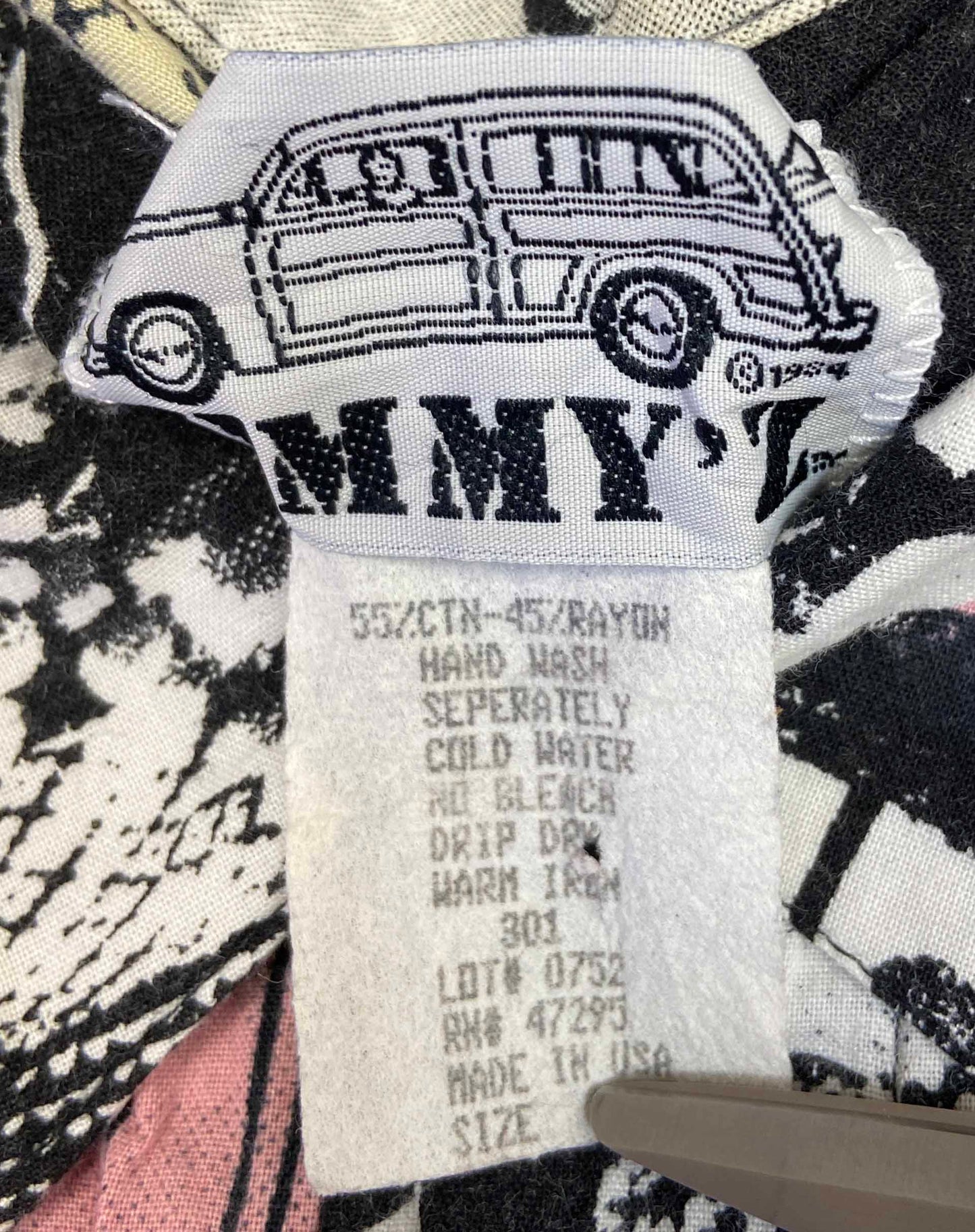 80's Jimmy'z All Over Print Made in USA Button Down Shirt / 2718