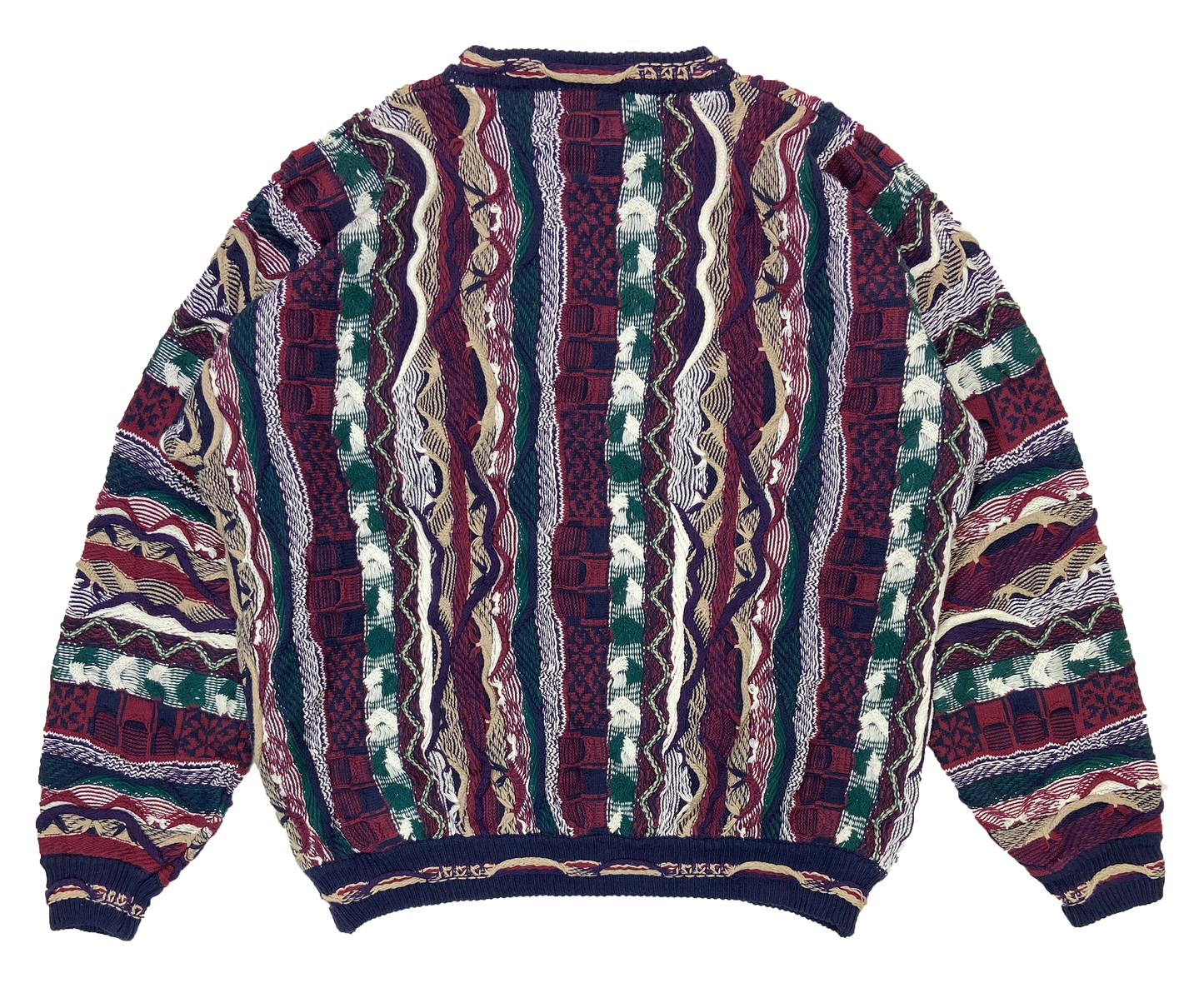 Vintage 3D Coogi-Style Knit Sweater / 2784