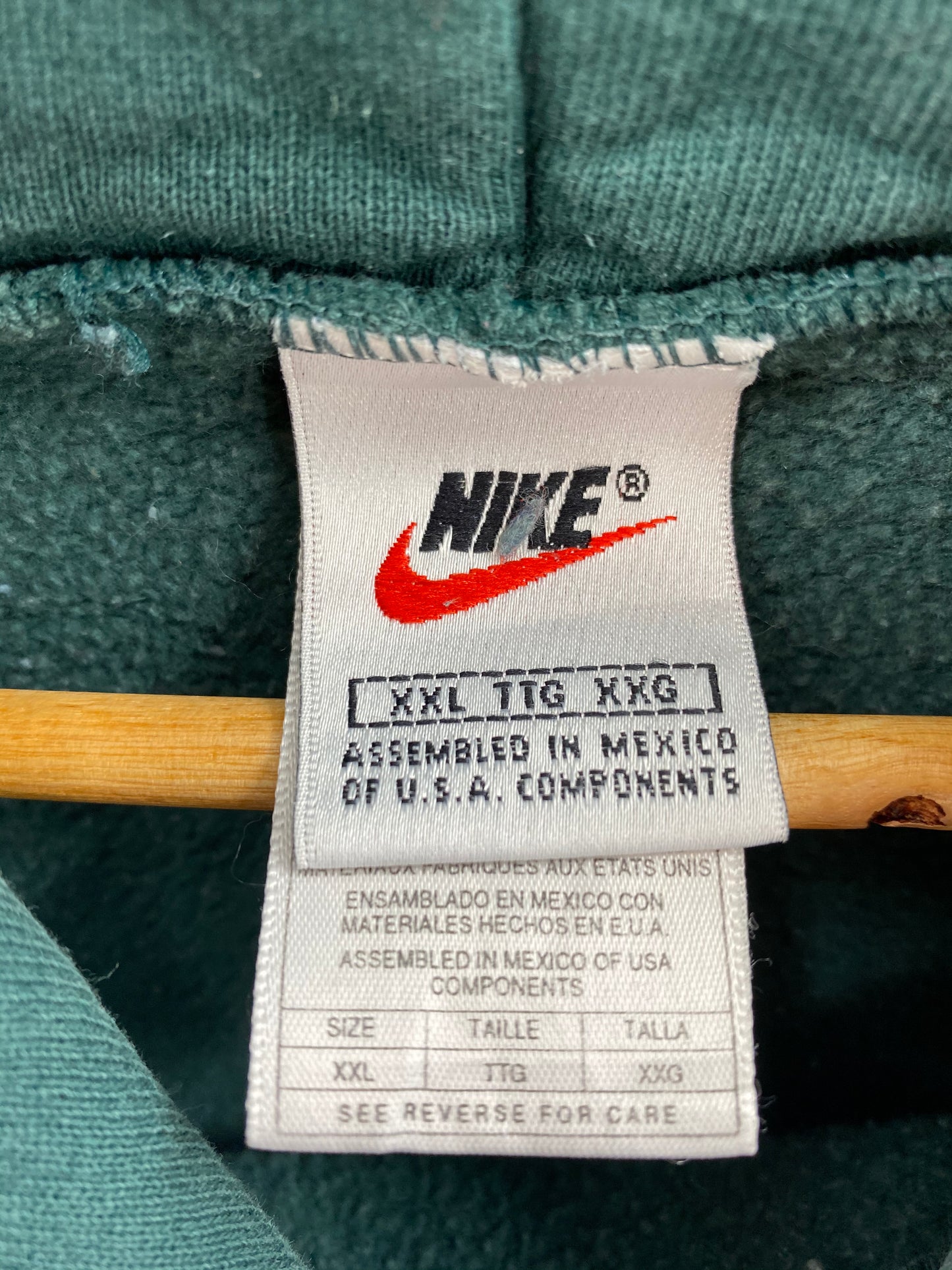 90’s NIKE Mini Swoosh Size XXL Vintage Hoodie Sweat-shirt / 7280