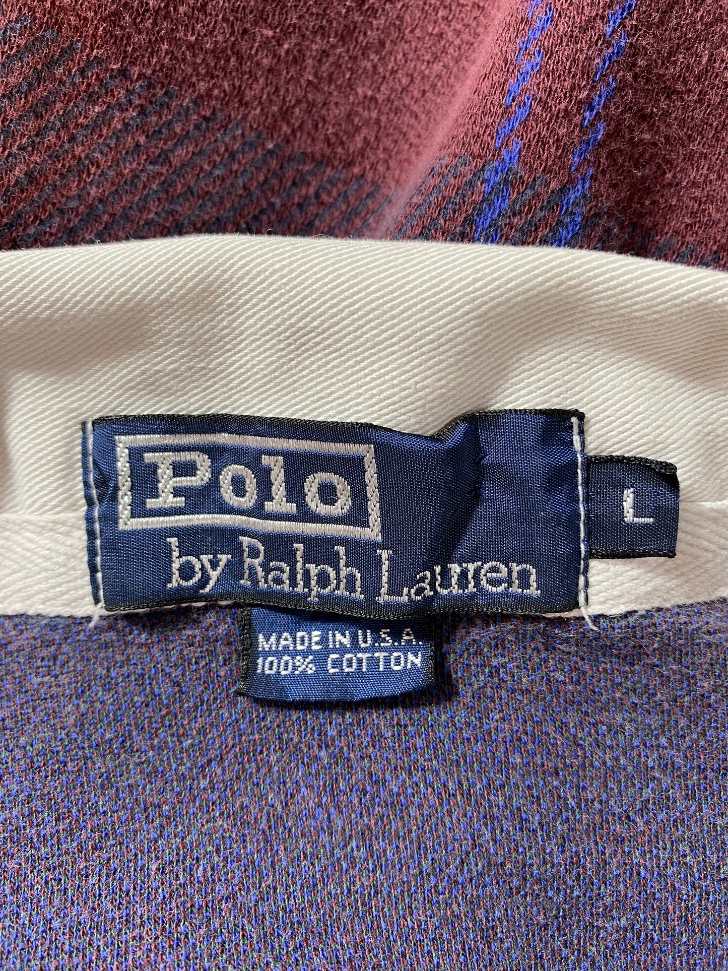 90's POLO RALPH LAUREN Made in USA Size L Vintage Rugby-Shirt / K1697