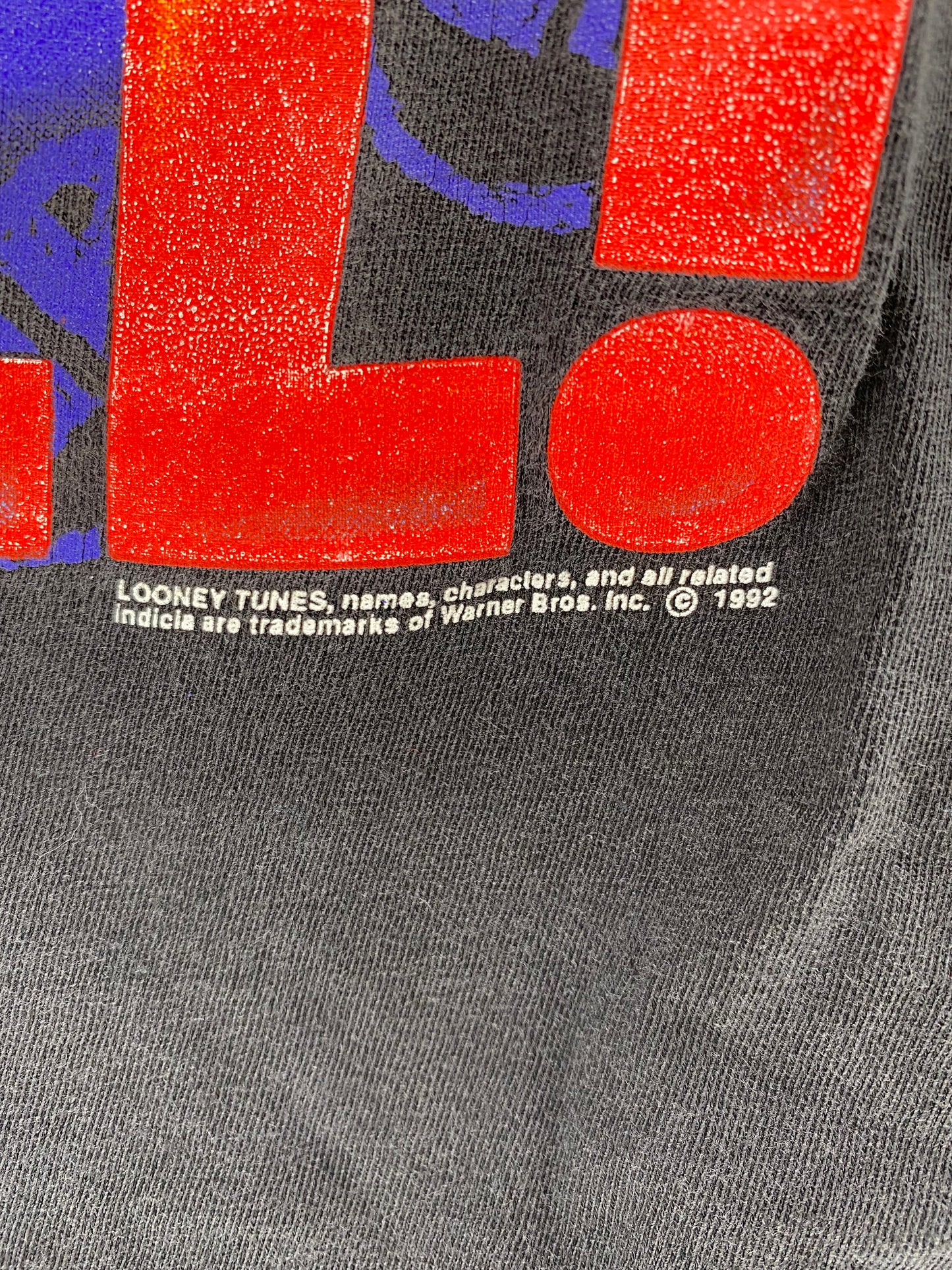 1992' LOONRY TUNES BUGS BUNNY Made in USA Size L Vintage T-Shirt / k108