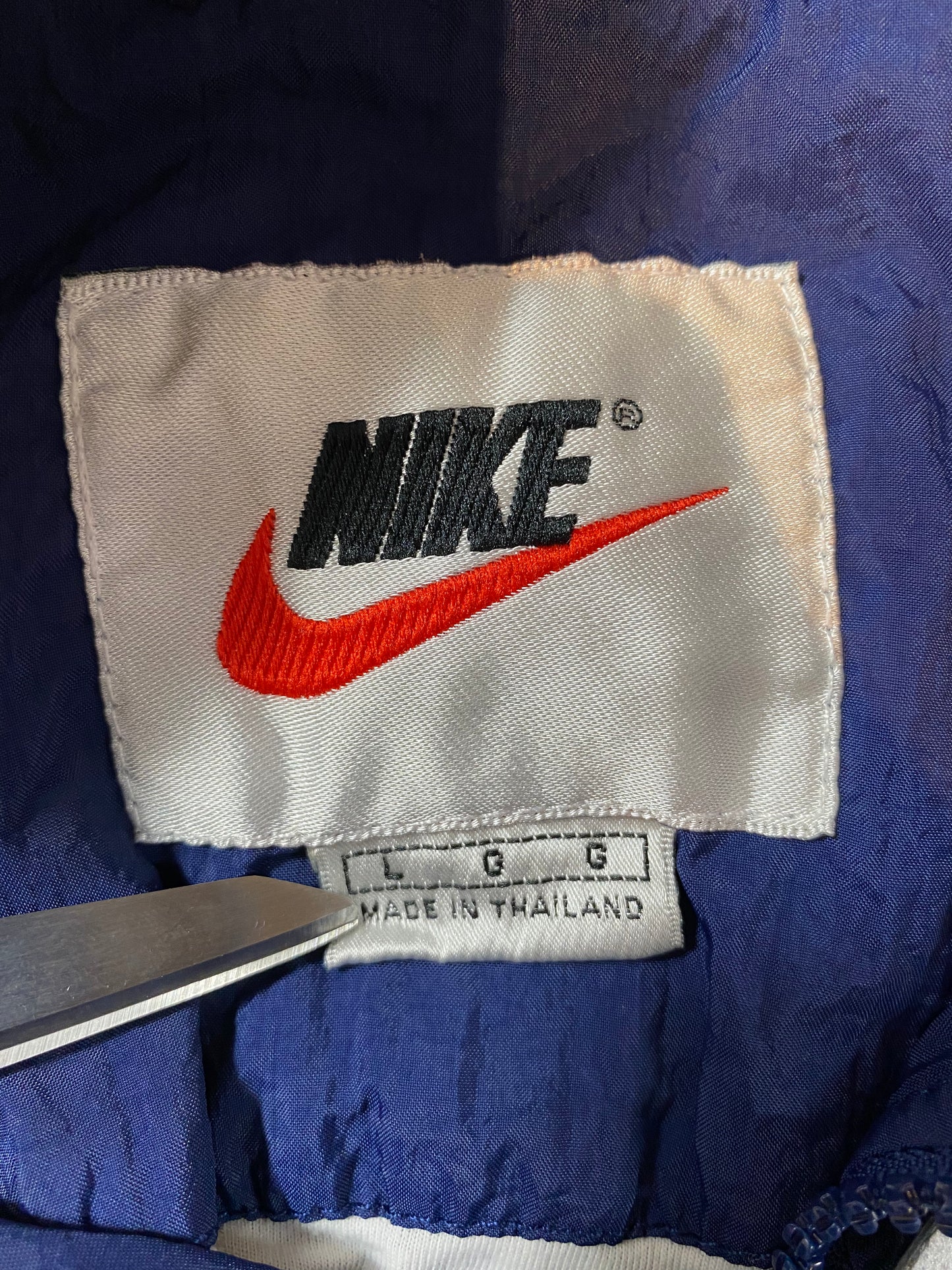 90's NIKE Size L Vintage Zip up Nylon-Jacket/ K572
