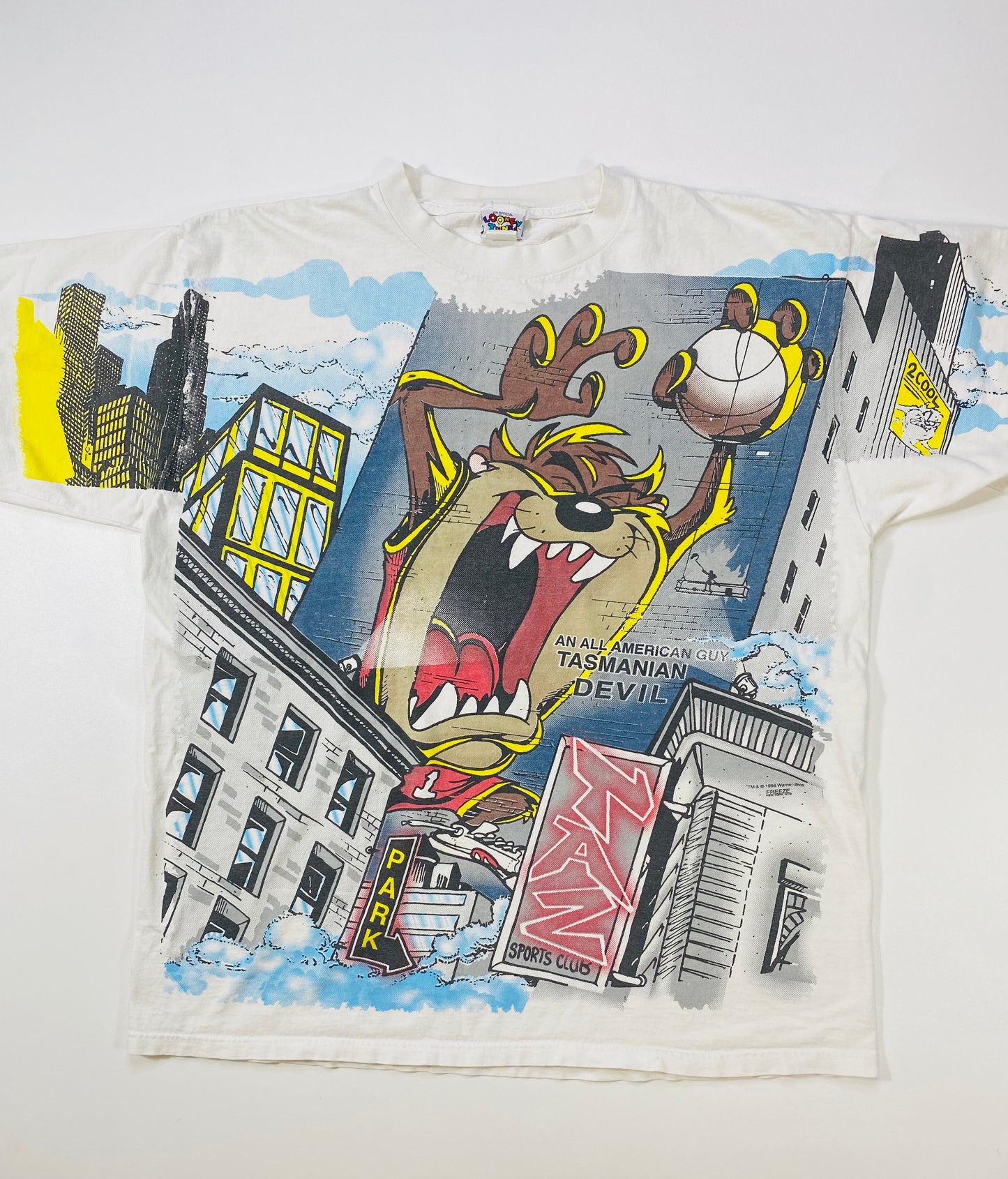 90’s TAZ WARNER BROS. LOONEY TUNES Made in USA Size XL Vintage T-shirts / 6274