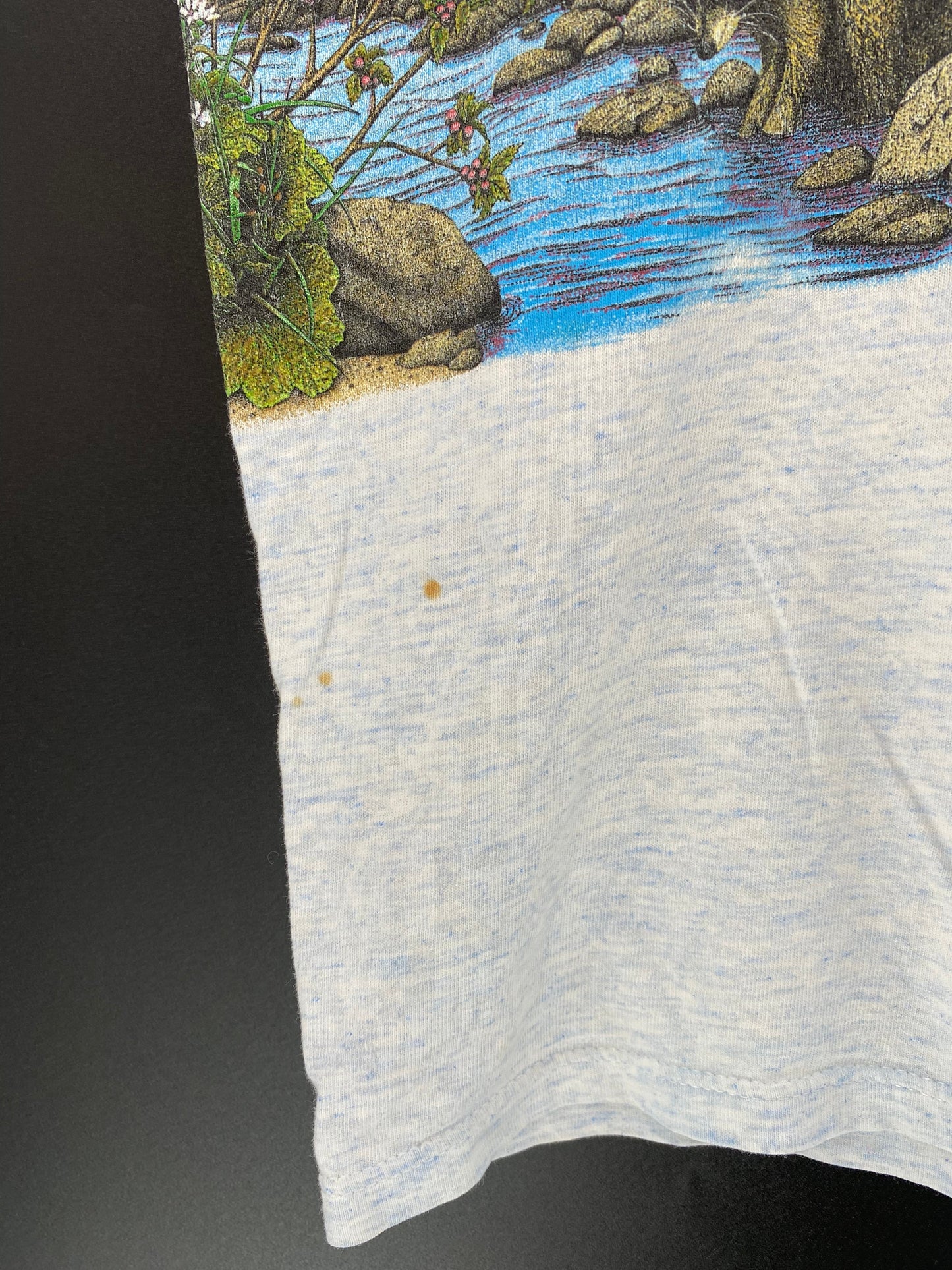 90’s ANIMAL Print Size No tag (Approx.XL) Vintage T-Shirt / A1572