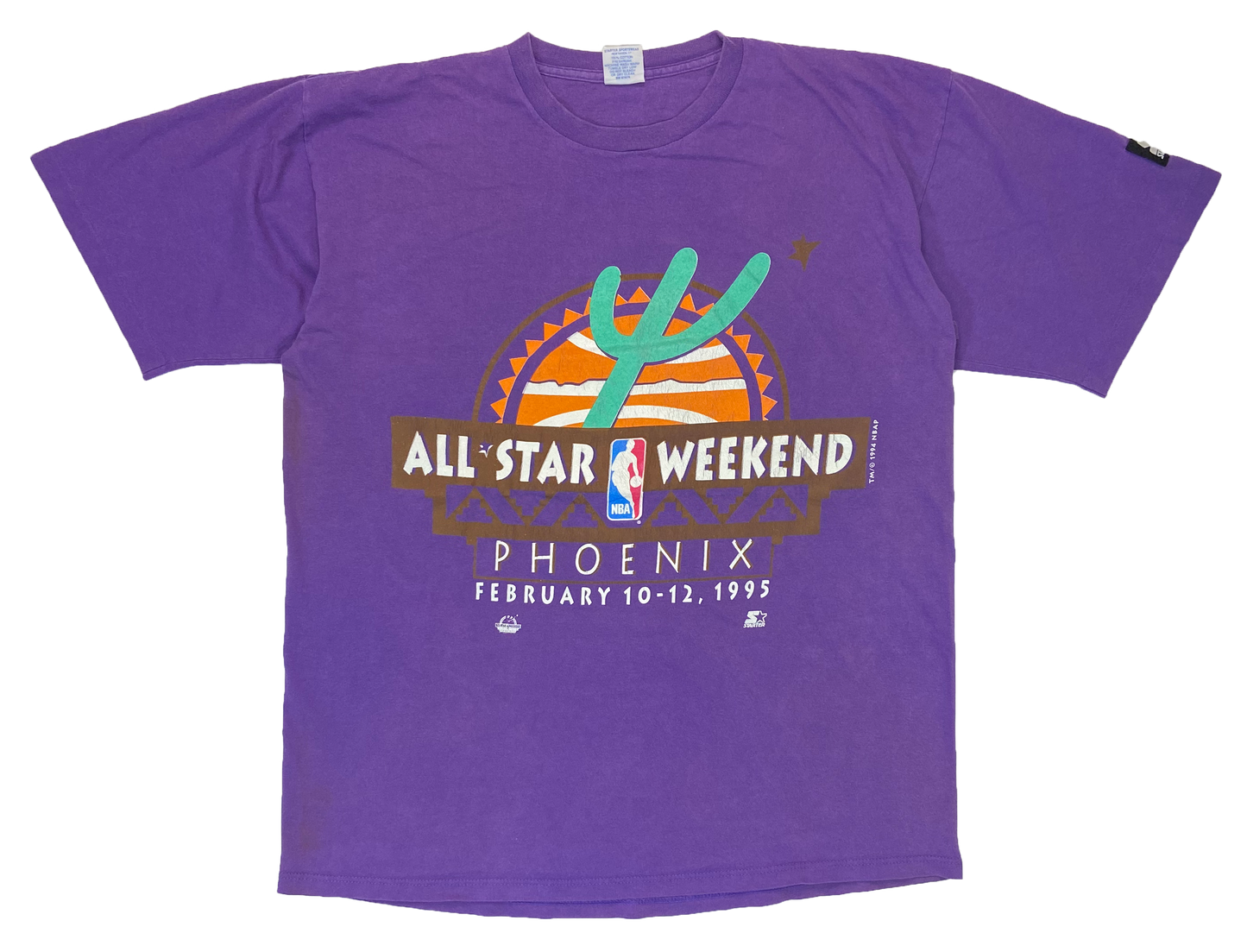 1995 Starter NBA All Star Weekend Phoenix Made in USA Vintage T-Shirts / 2947