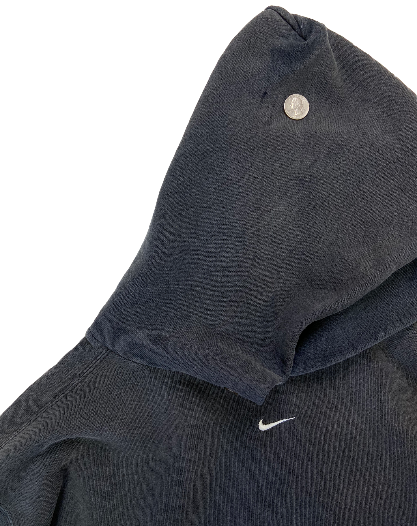 90's Nike Center Mini Swoosh Vintage Hoodie Sweat-Shirt / 2977