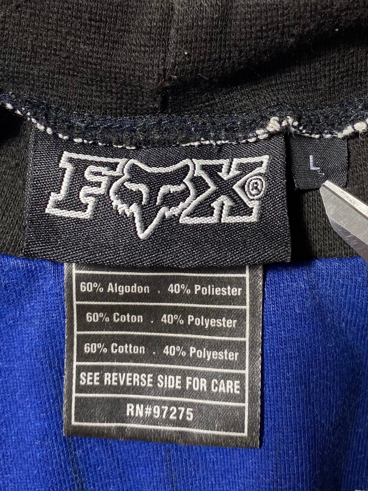 00' FOX RACING x YAMAHA Size L Vintage Long Sleeve Racing T-Shirt / 8667