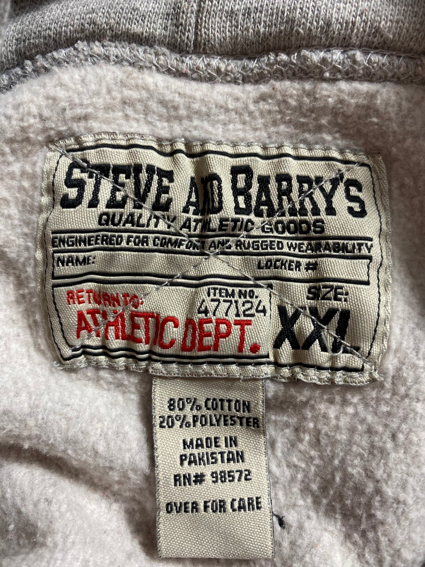 00’ WISCONSIN Size XXL Vintage Hoodie Sweat-shirt / 8557