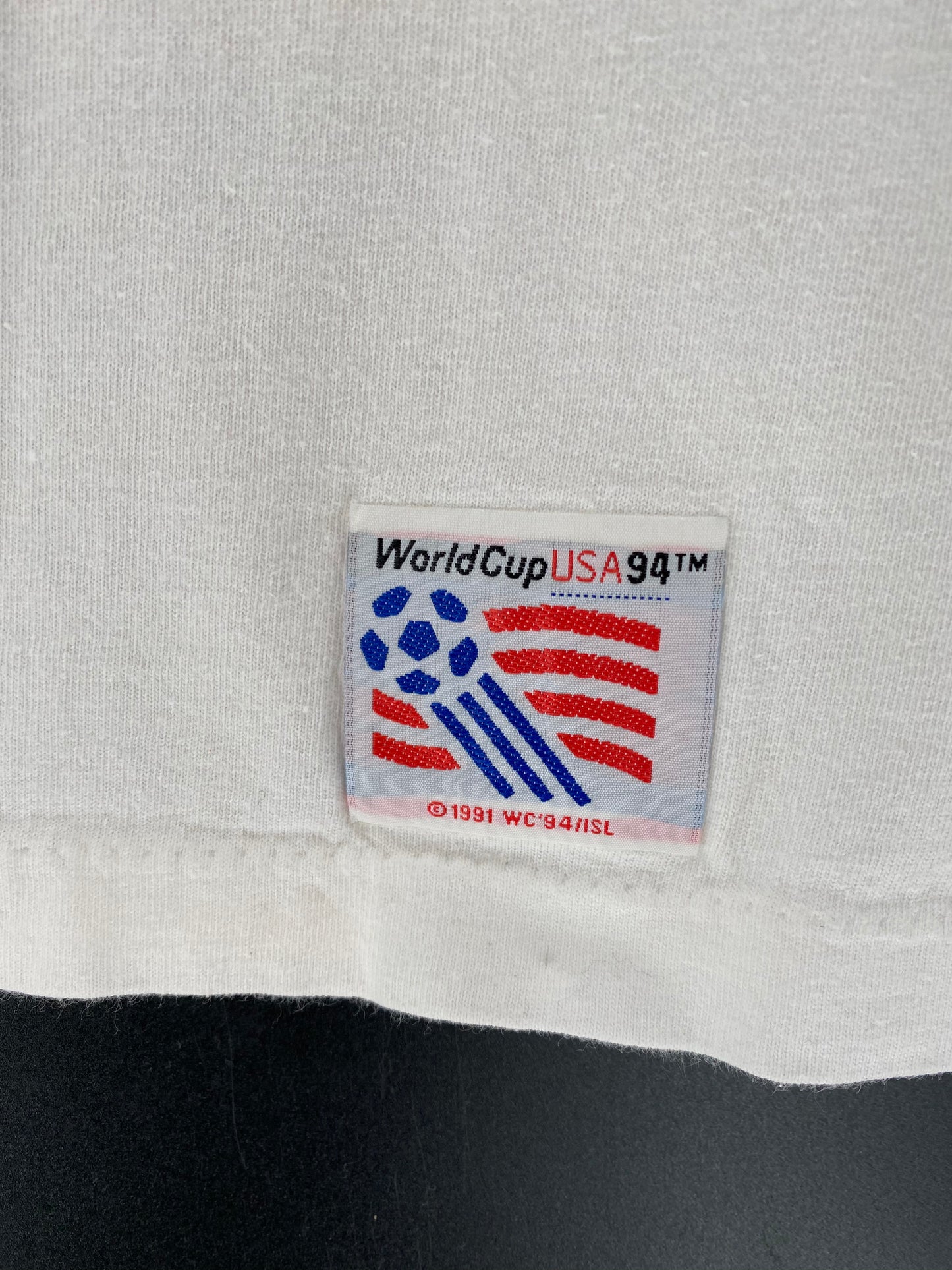 1994 WORLD CUP Made in USA Size L Vintage T-Shirts / K3804