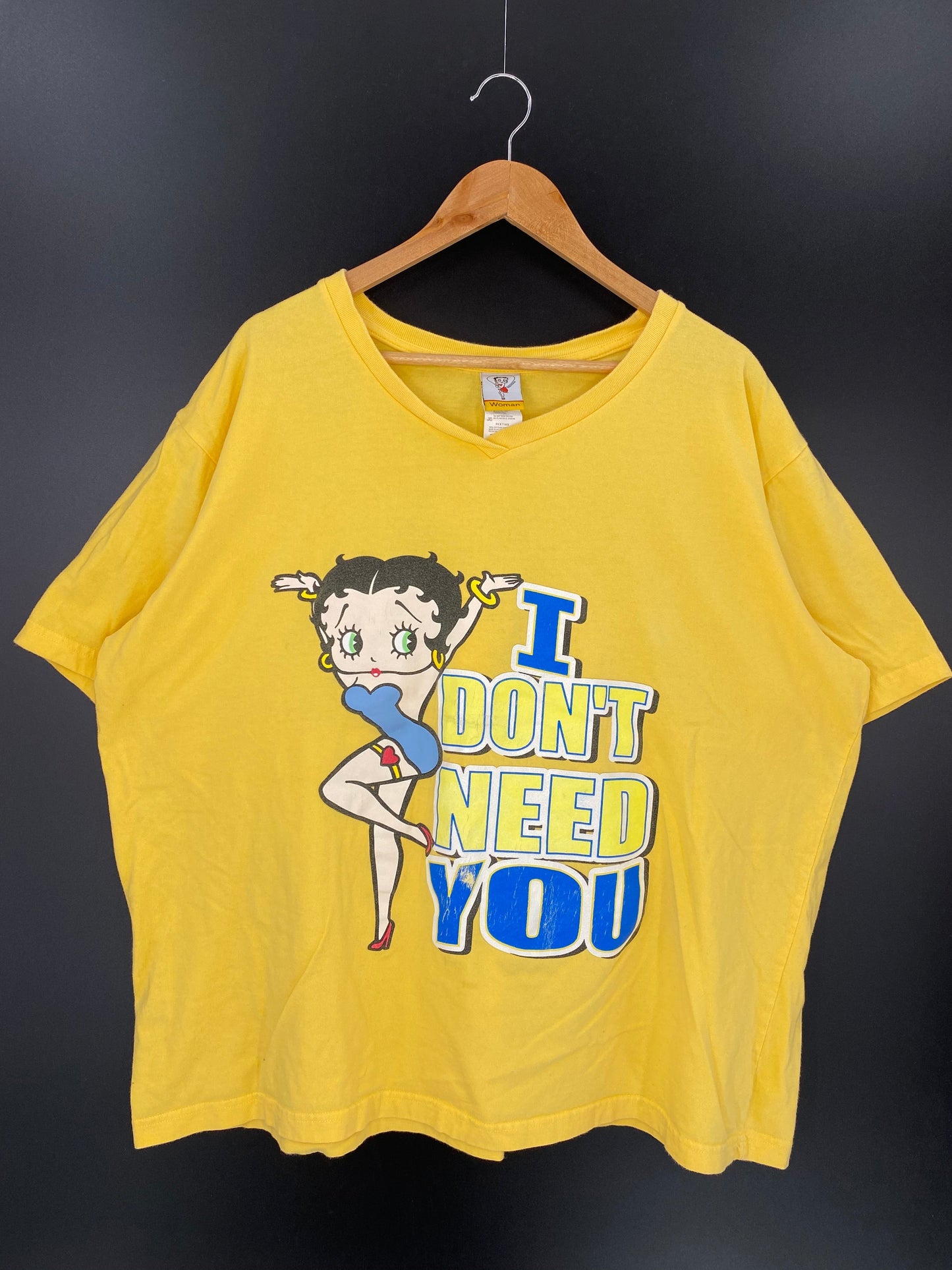 2002 BETTY BOOP Size Ladies Approx. XXL Vintage T-Shirt / A7404