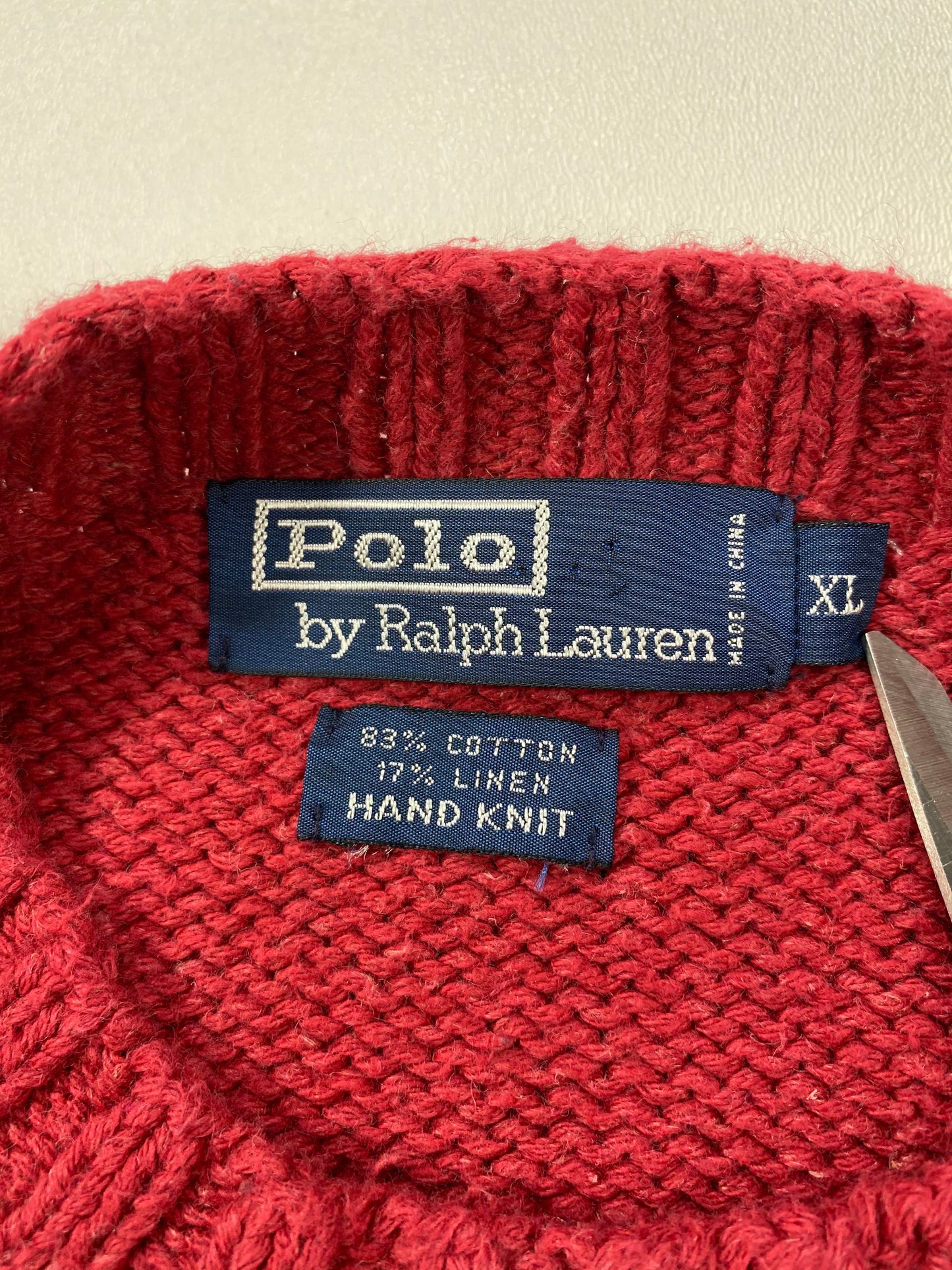 02' POLO RALPH LAUREN Size XL Vintage Knit-Sweater /  6294