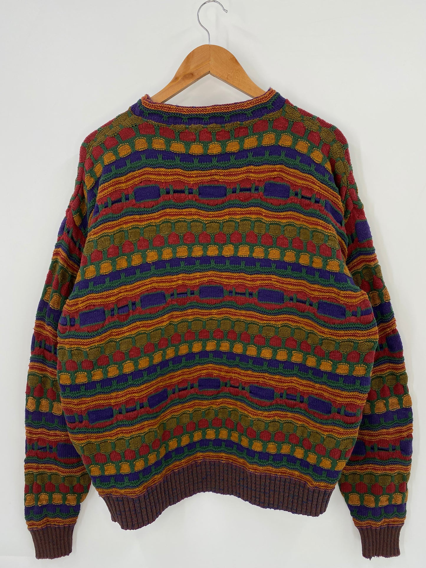 Vintage 3D COOGI- Style Made in USA Size L Knit Sweater / K3866