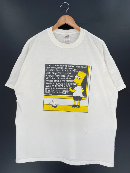 00’ BART SIMPSON Size XL Vintage T-Shirts / K777