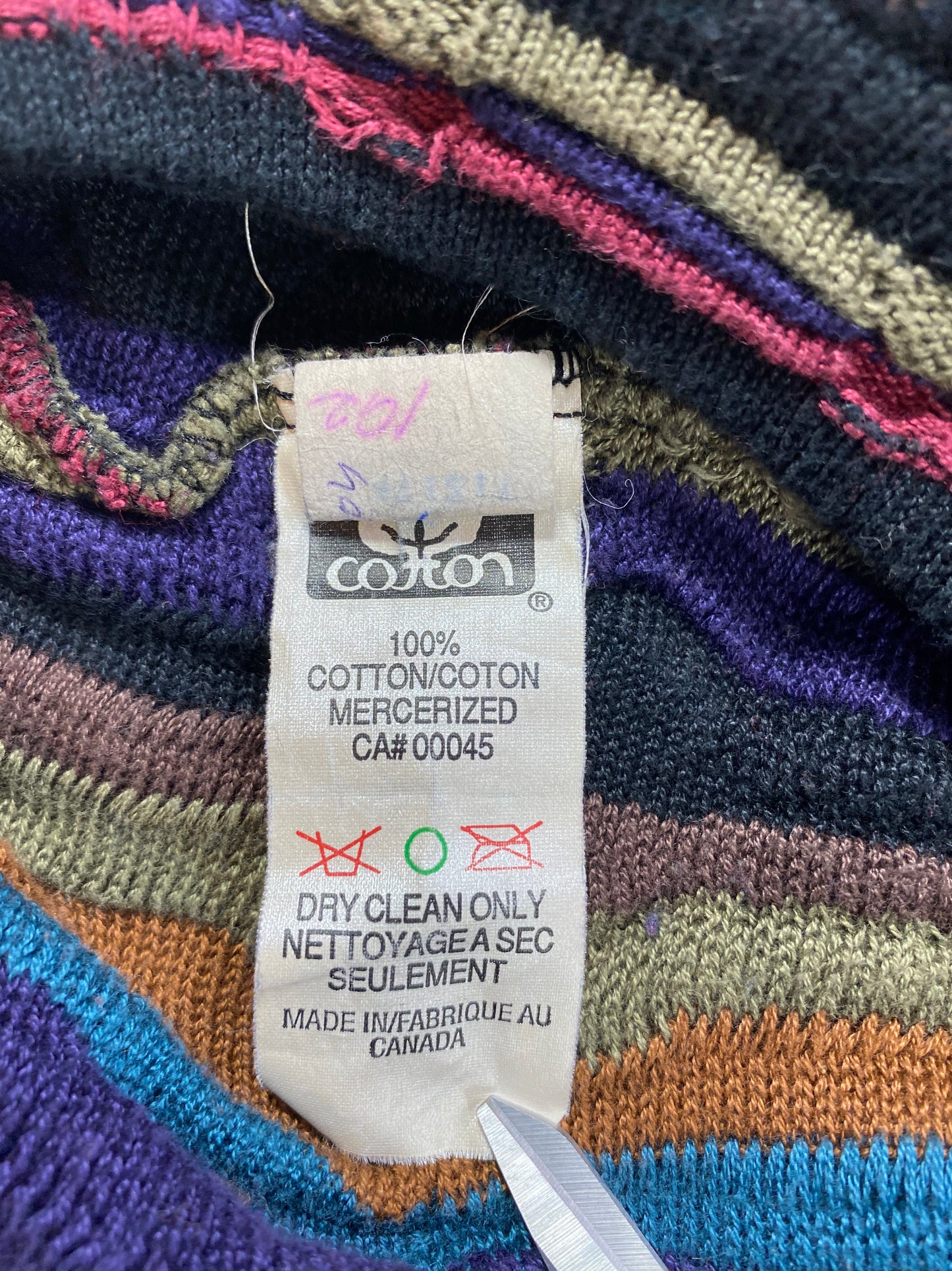 Vintage 3D Coogi-Style Size M Knit Sweater / 6315