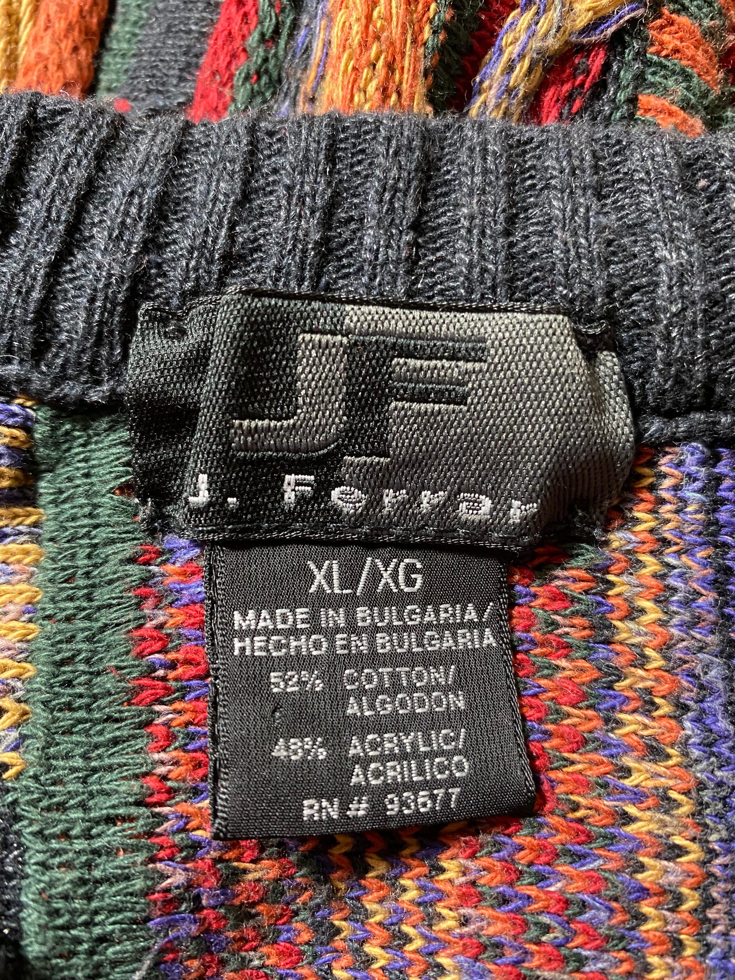 Vintage 3D COOGI- Style Size XL Knit Sweater / K1515