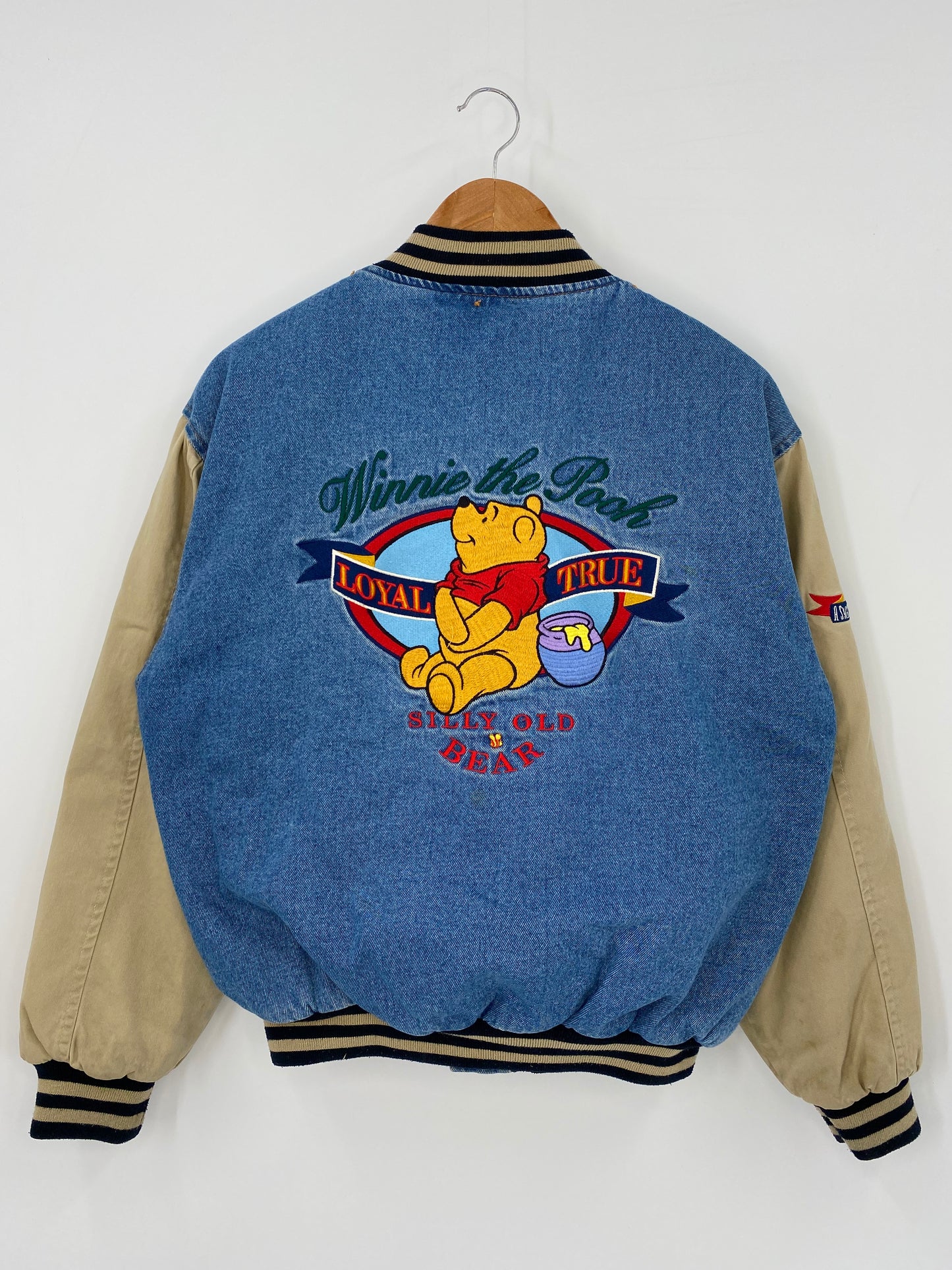 00’ WINNIE THE POOH Size S Vintage Denim Jacket  / K3676