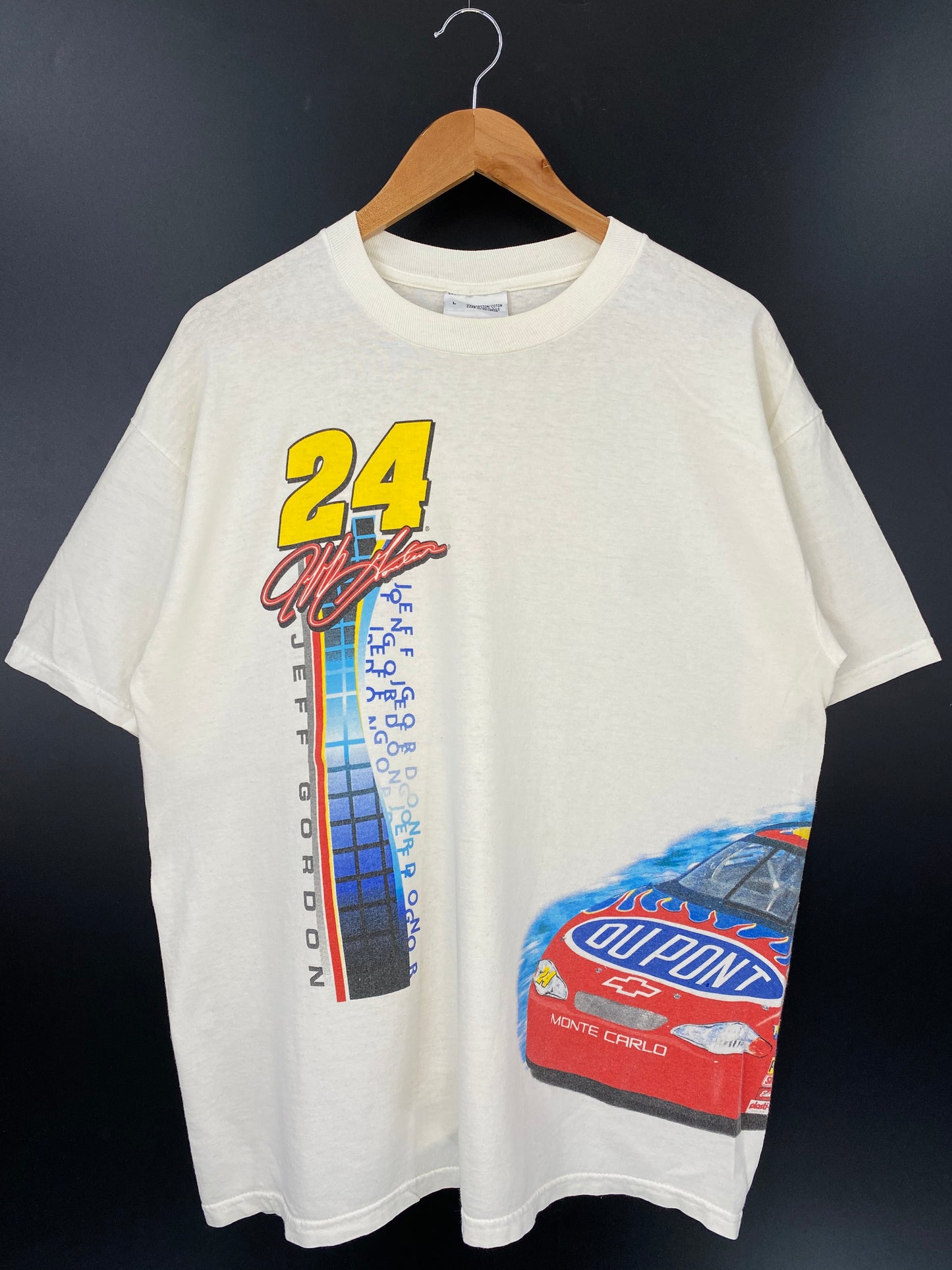 2001' NASCAR JEFF GORDON Size L Vintage Racing T-Shirt / K2657