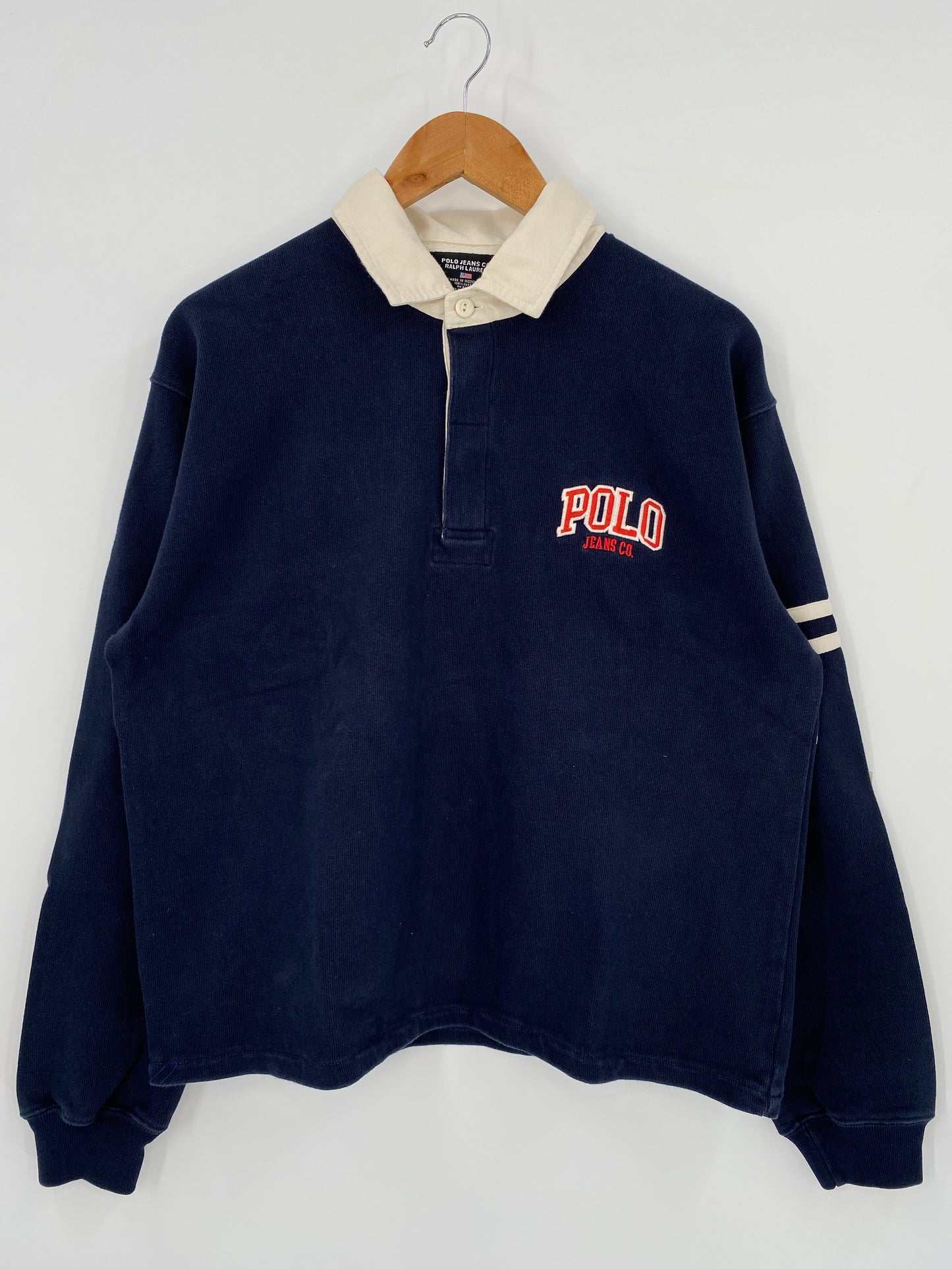 90’s POLO JEANS RALPH LAUREN Size M Vintage Rugby-Shirt / K3540