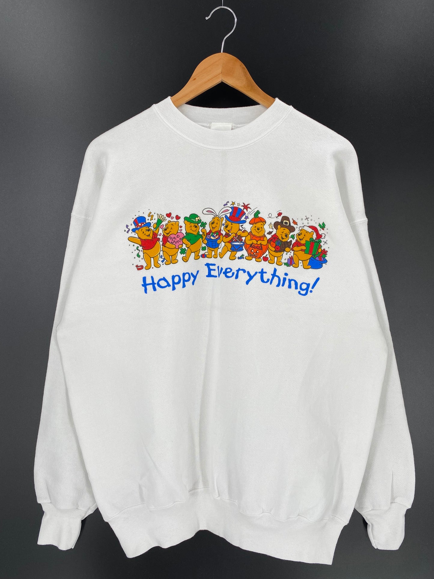 00’ DISNEY POOH Made in USA Size L Vintage Sweat-Shirt /9346