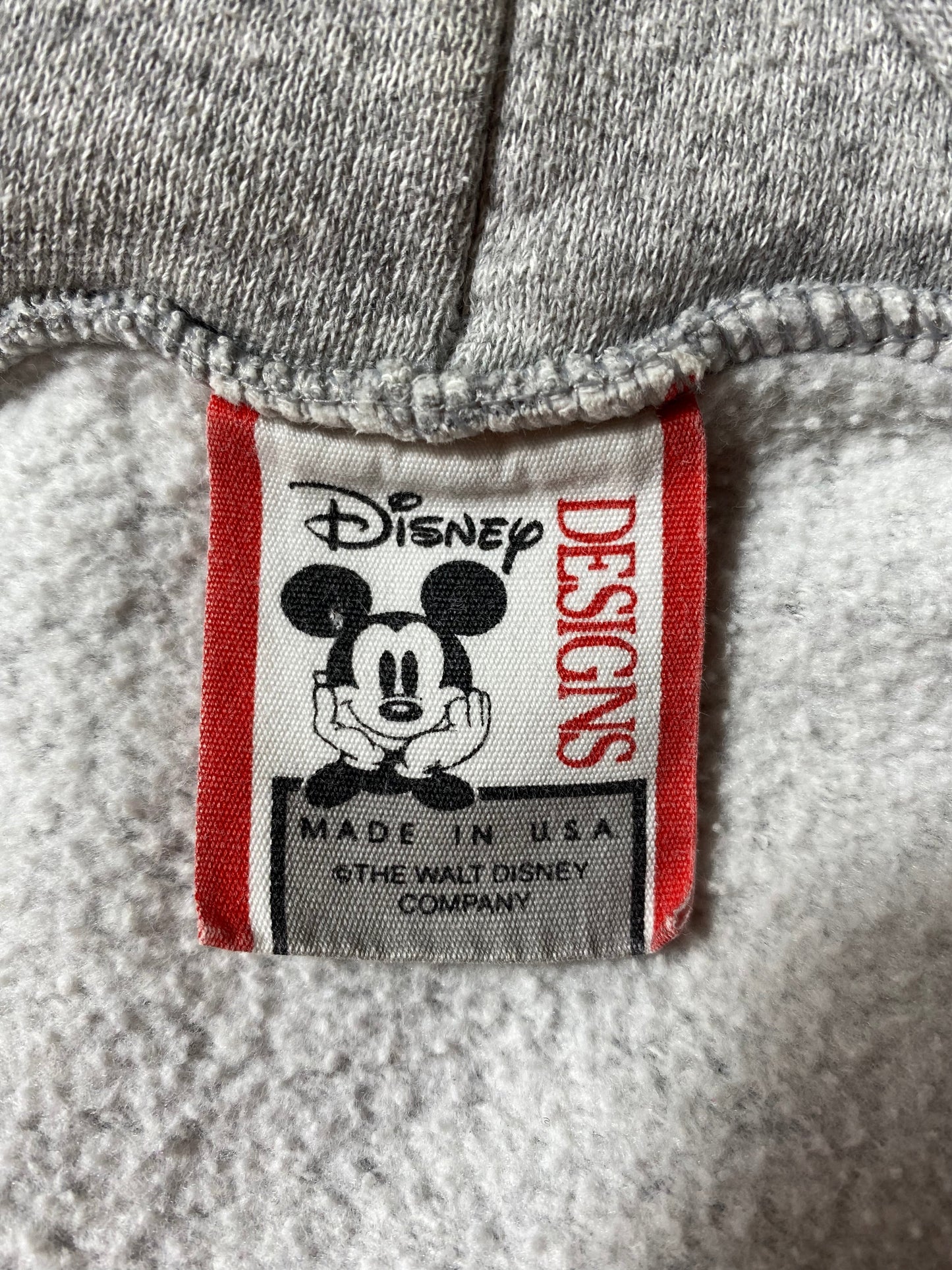 90’s DISNEY EPCOT MICKEY Made in USA Size L-XL Vintage Zip-up Hoodie Sweat-shirt / A5019