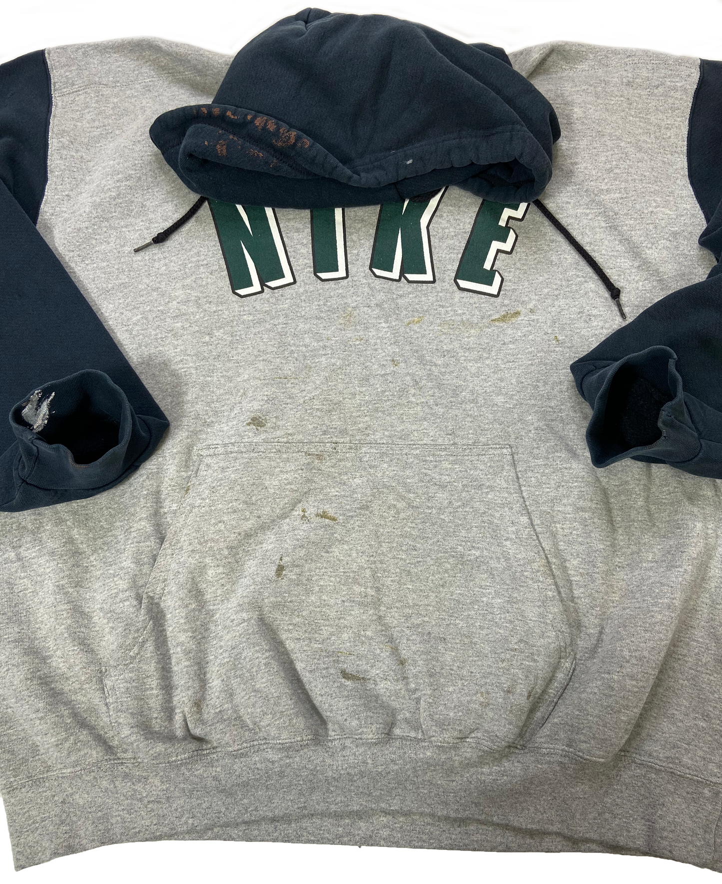 90's Nike Center Logo Made in USA Vintage Hoodie Sweat-Shirt / 3032